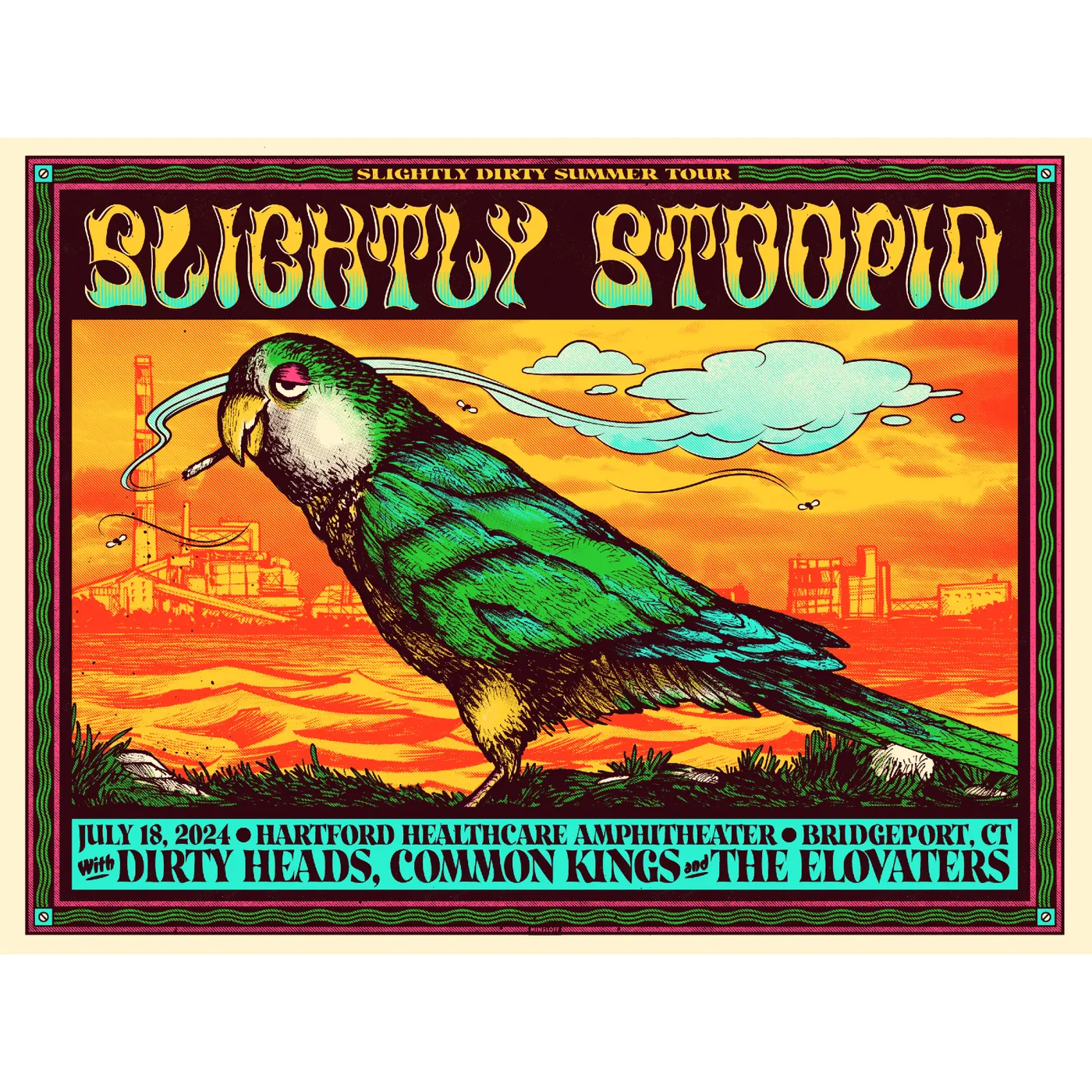 Slightly Stoopid 7/18/24 Bridgeport, CT Show Poster by Ivan Minsloff