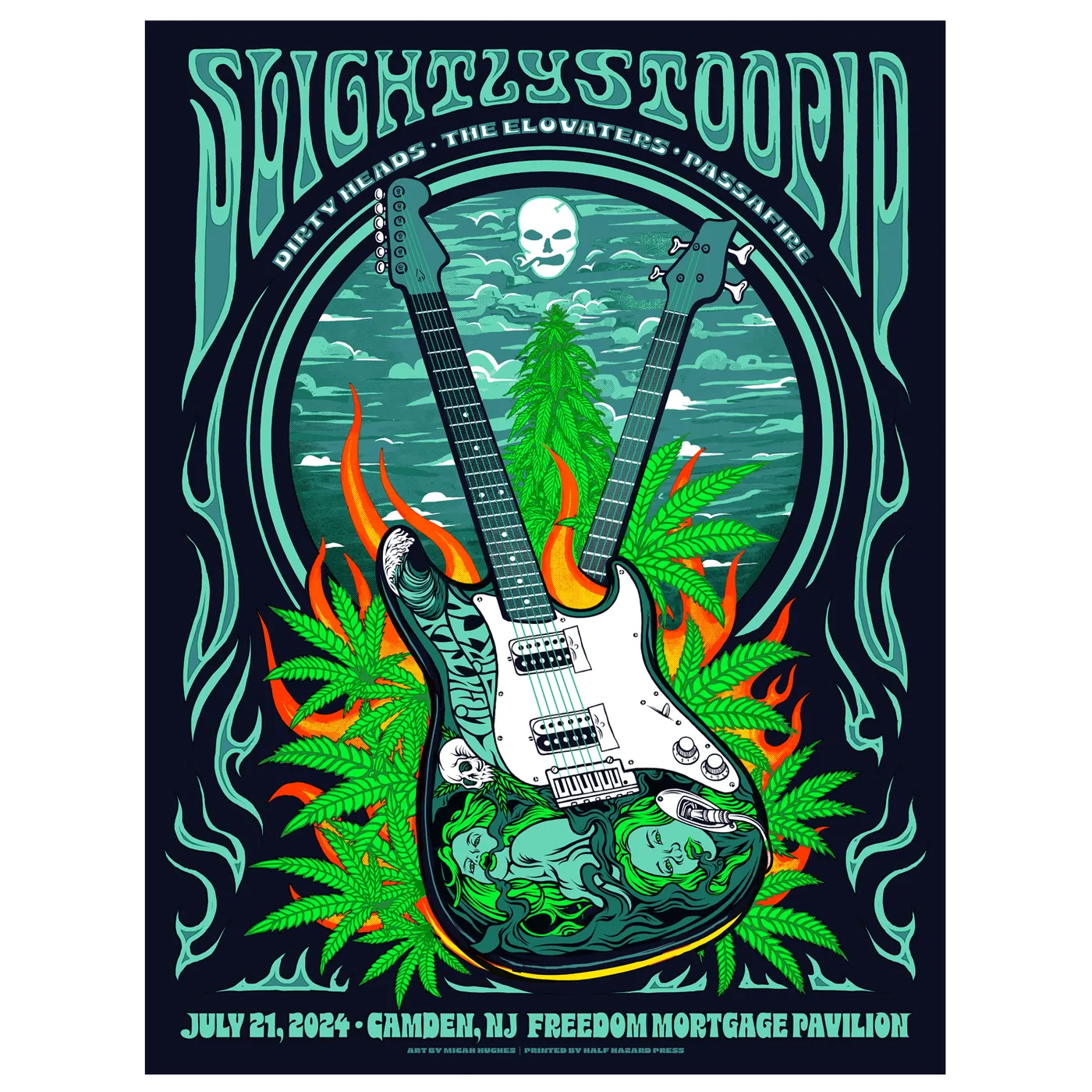 Slightly Stoopid 7/21/24 Camden, NJ Show Poster by Micah Hughes