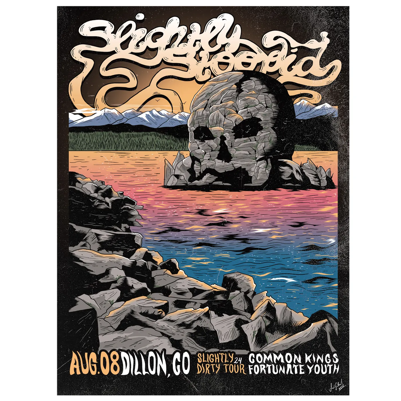 Slightly Stoopid 8/8/2024 Dillon, CO Show Poster by Joao Gabriel