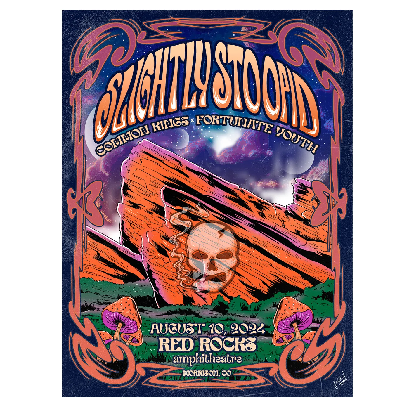 Slightly Stoopid 8/10/2024 Morrison, CO Show Poster by Joao Gabriel