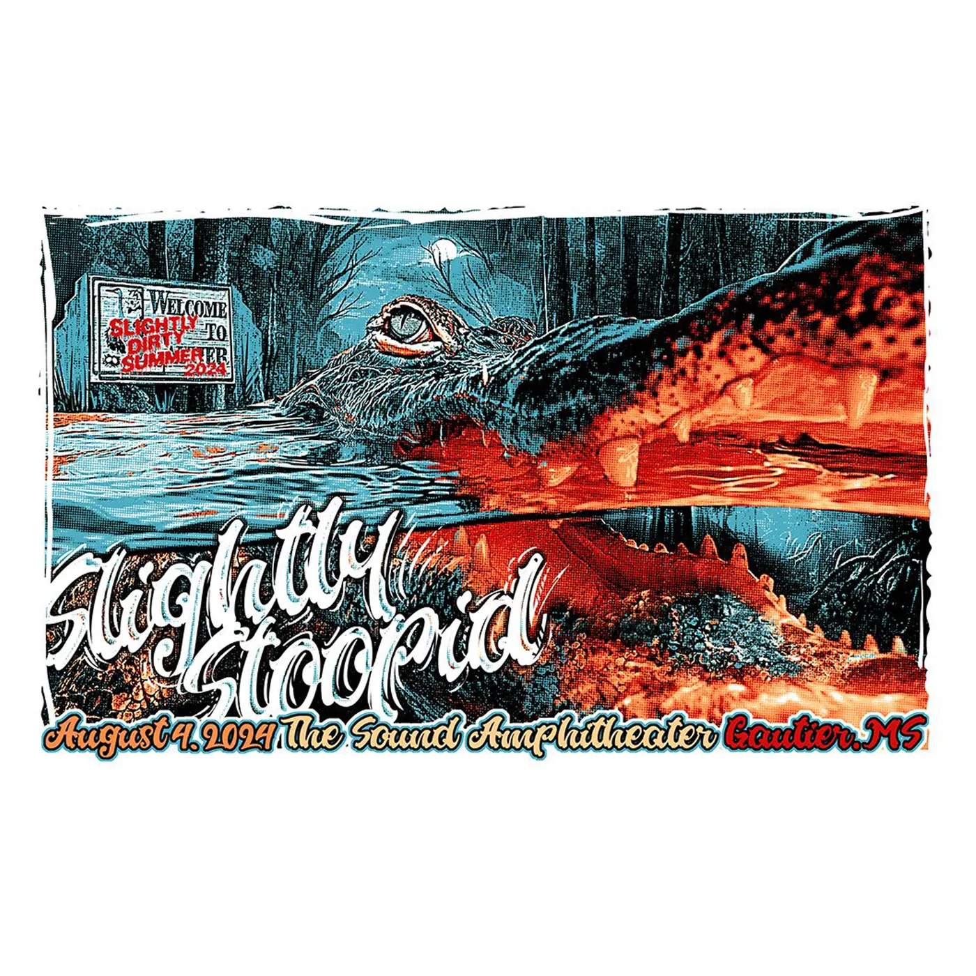 Slightly Stoopid 8/4/2024 Gautier, MS Show Poster by JT Luchesse