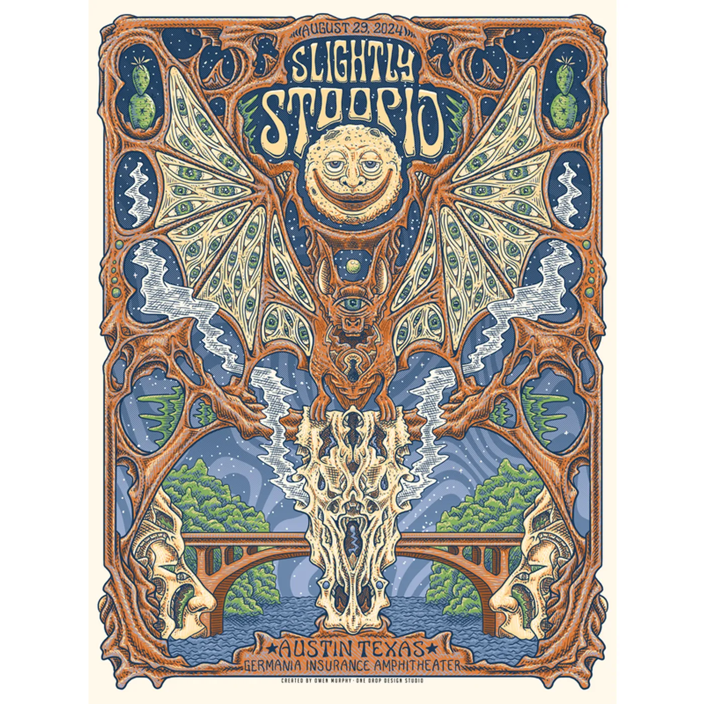 Slightly Stoopid 8/29/2024 Austin, TX Show Poster by Owen Murphy