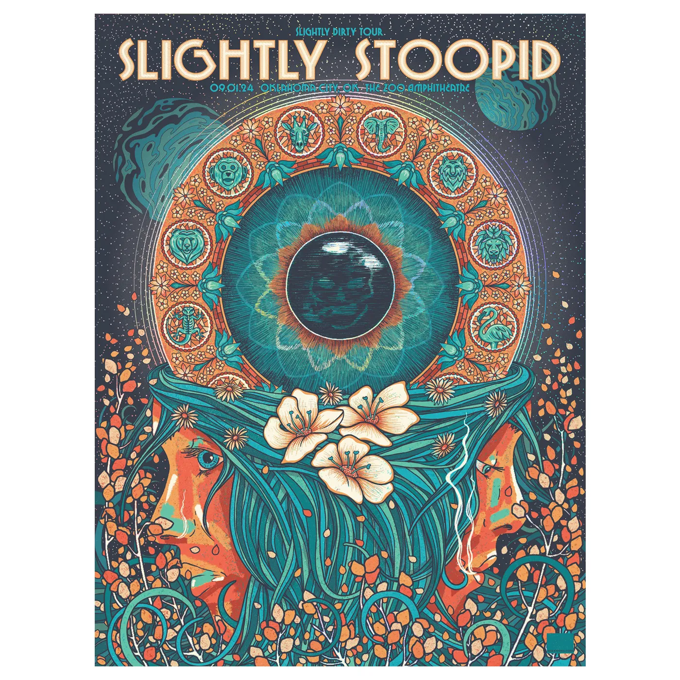 Slightly Stoopid 9/1/2024 Oklahoma City, OK Foil Show Poster by Max Wesoloski