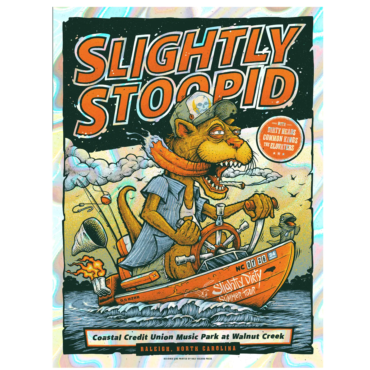 Slightly Stoopid 7/26/24 Raleigh, NC Foil Show Poster by Joel (Half Hazard) (Well Traveled)
