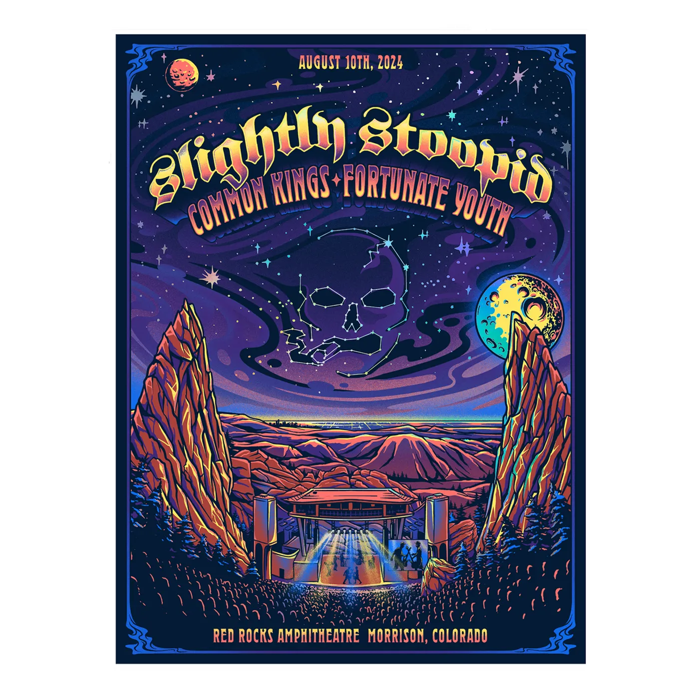 Slightly Stoopid 8/10/2024 Morrison, CO Foil Show Poster by Bryan Zellner