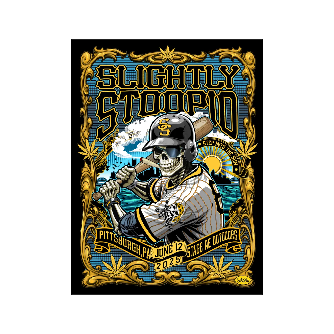 Slightly Stoopid 6/12/2025 Pittsburgh, PA Marc Sgarbossa Poster