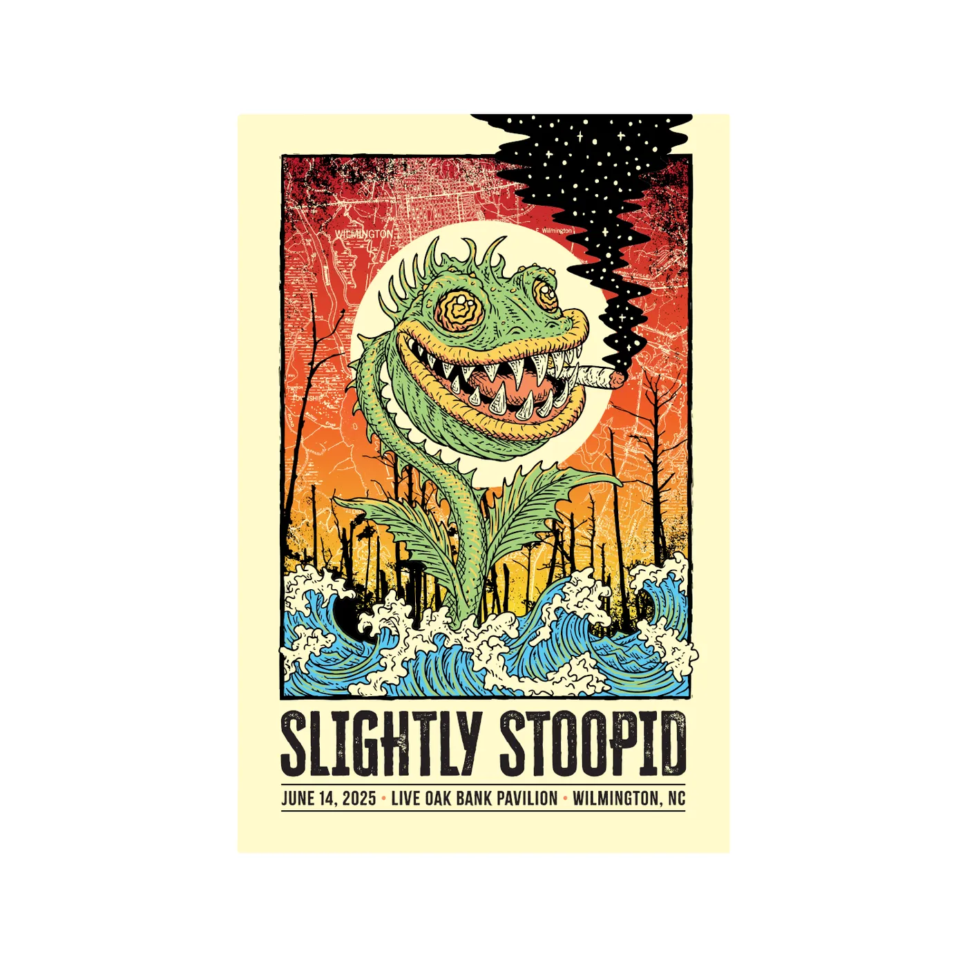 Slightly Stoopid 6/14/2025 Wilmington, NC Owen Murphy & Tom Shaw Poster