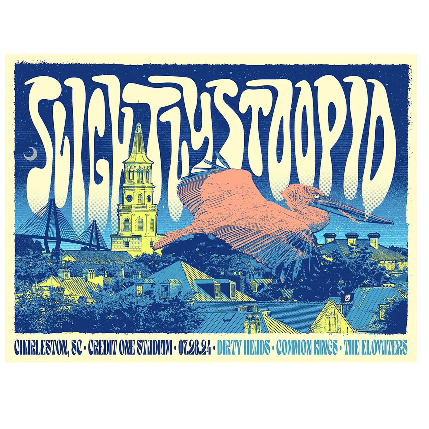 Slightly Stoopid 7/28/2024 Charleston, SC Show Poster by Zoca Studios (Well Traveled)
