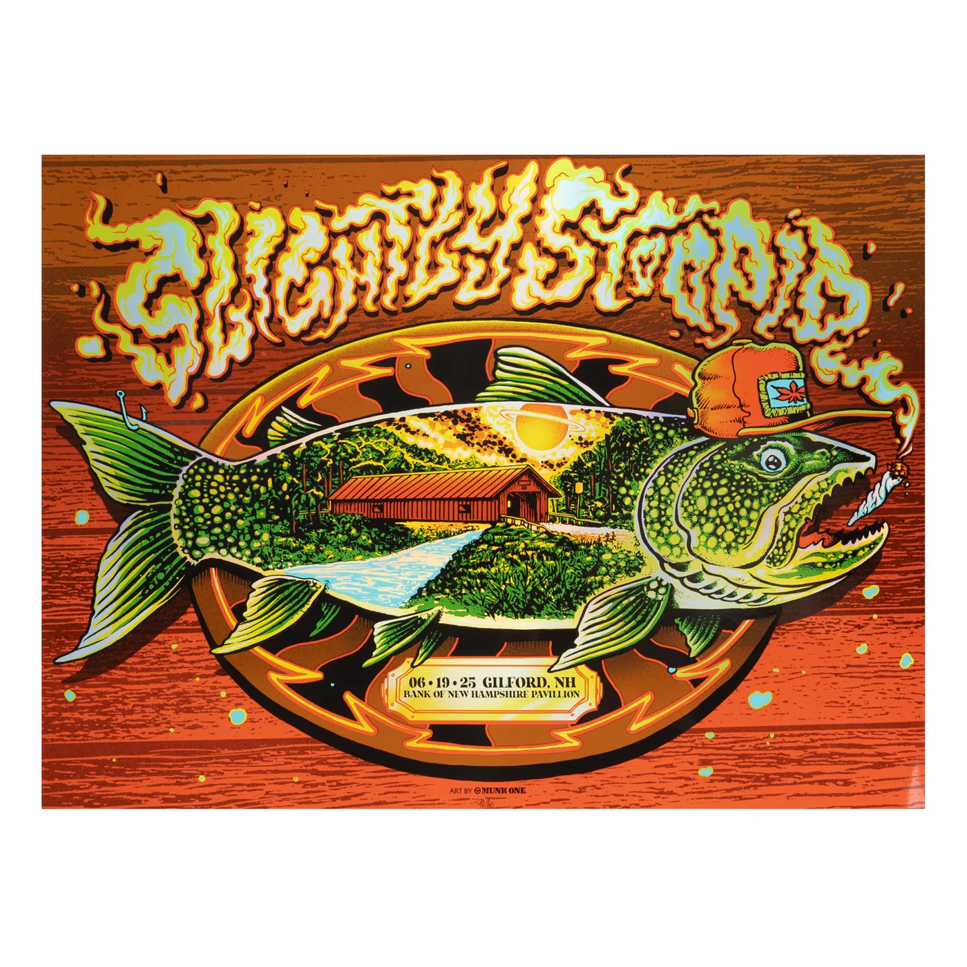 Slightly Stoopid 6/19/2025 Gilford, NH Munk One Foil Poster