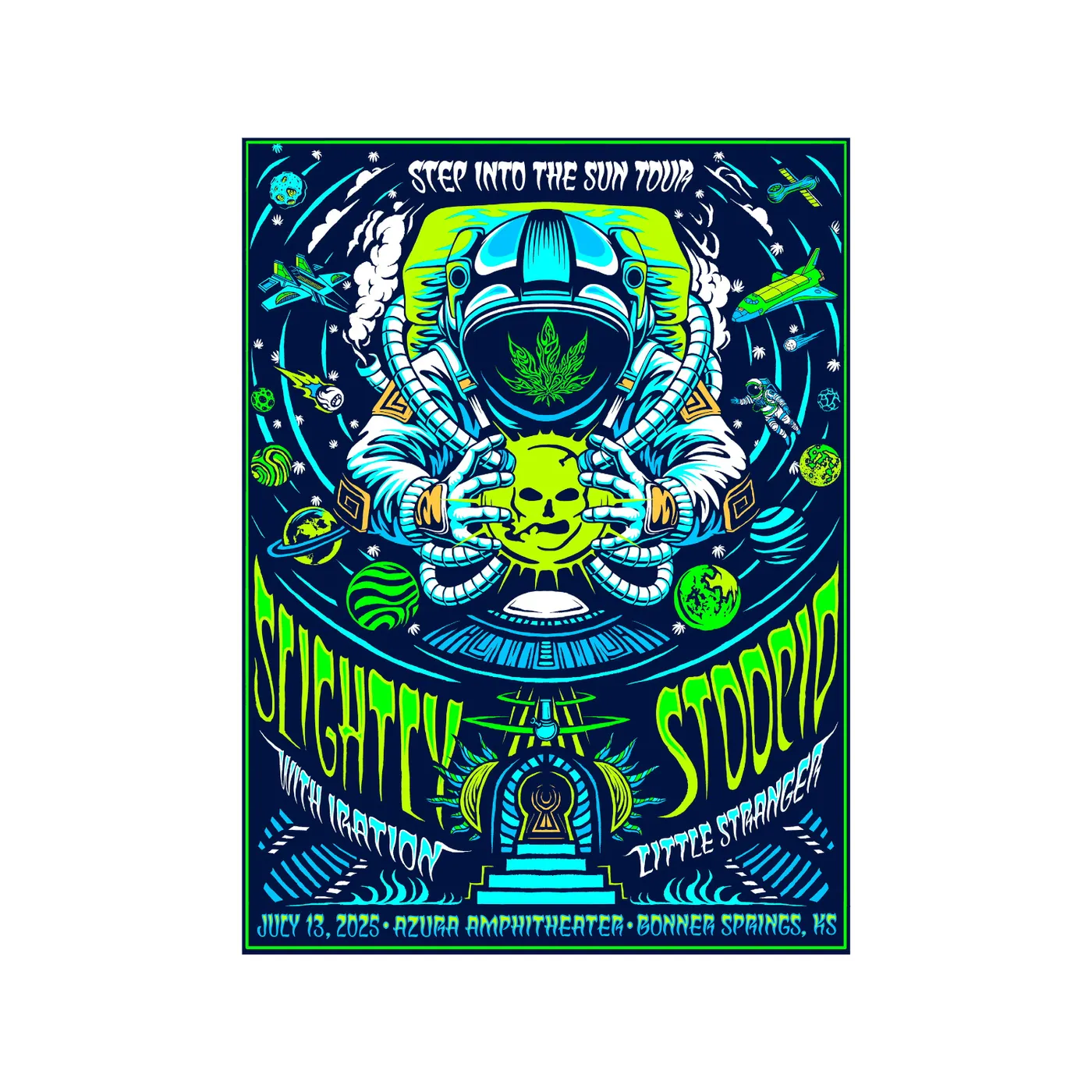 Slightly Stoopid 7/13/2025 Bonner Springs, KS MIcah Hughes Poster
