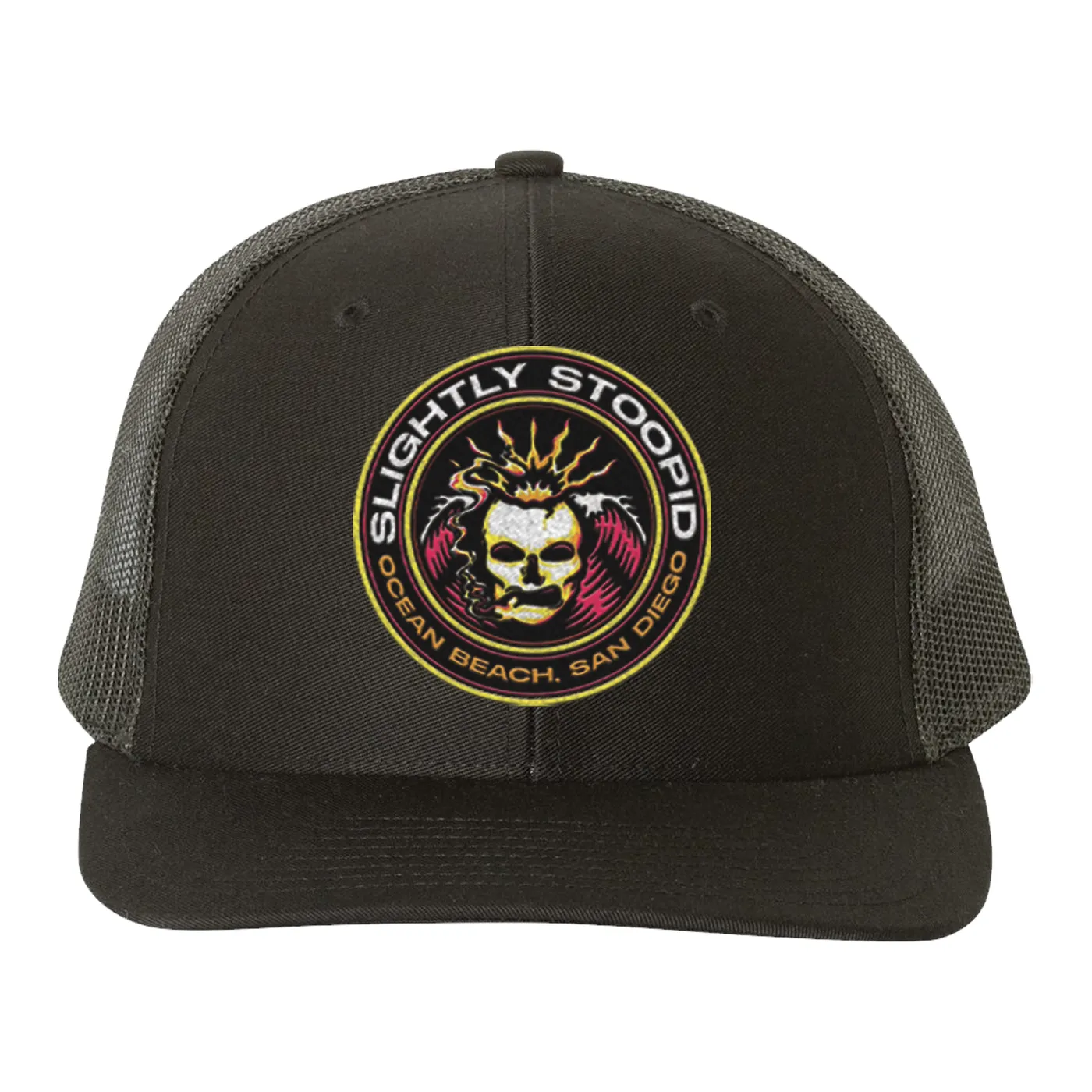 Slightly Stoopid Smoking Skull Patch Hat