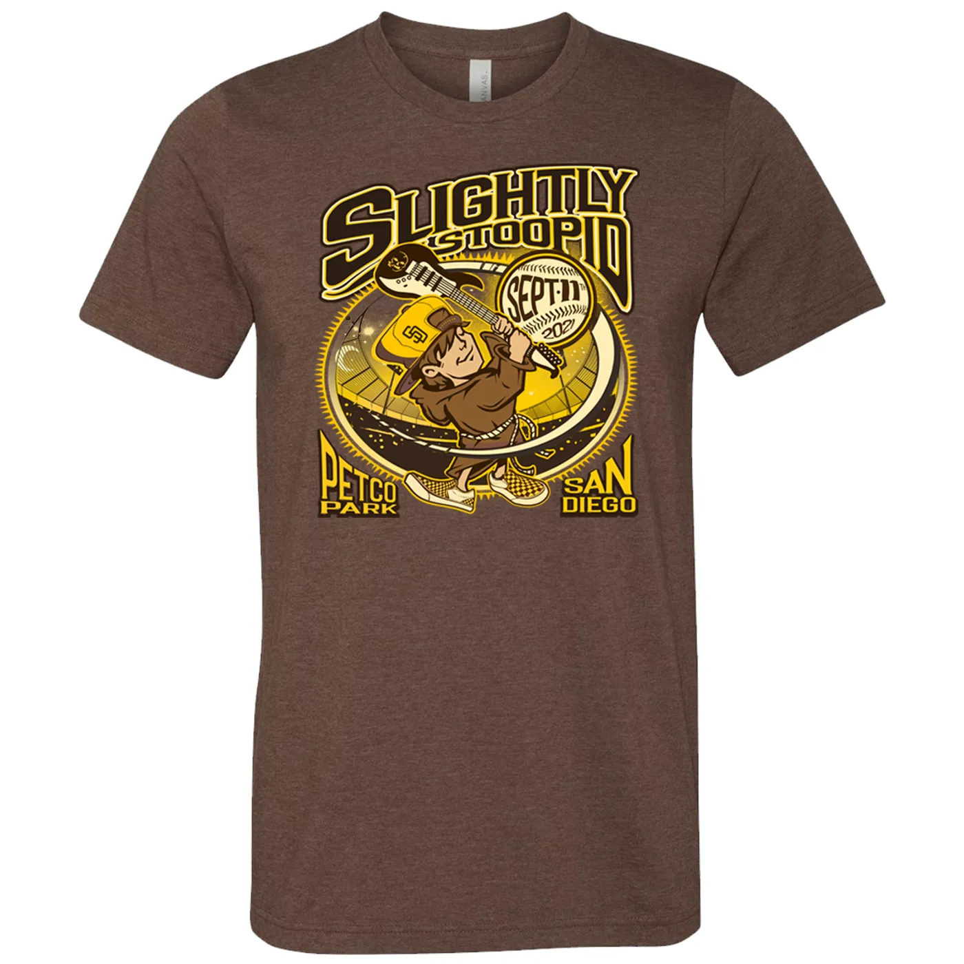 Slightly Stoopid San Diego 2021 Friar Tee (Brown)