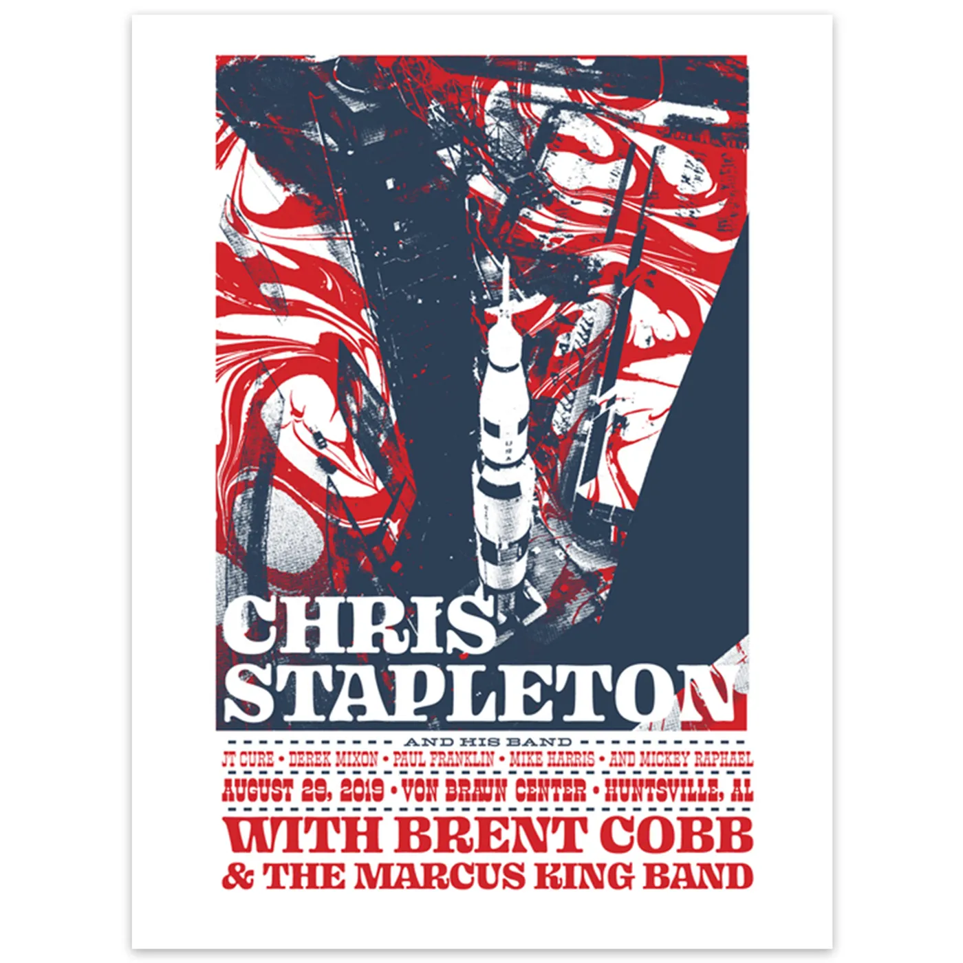 Chris Stapleton Show Poster   Hunstville, AL 8/29/19