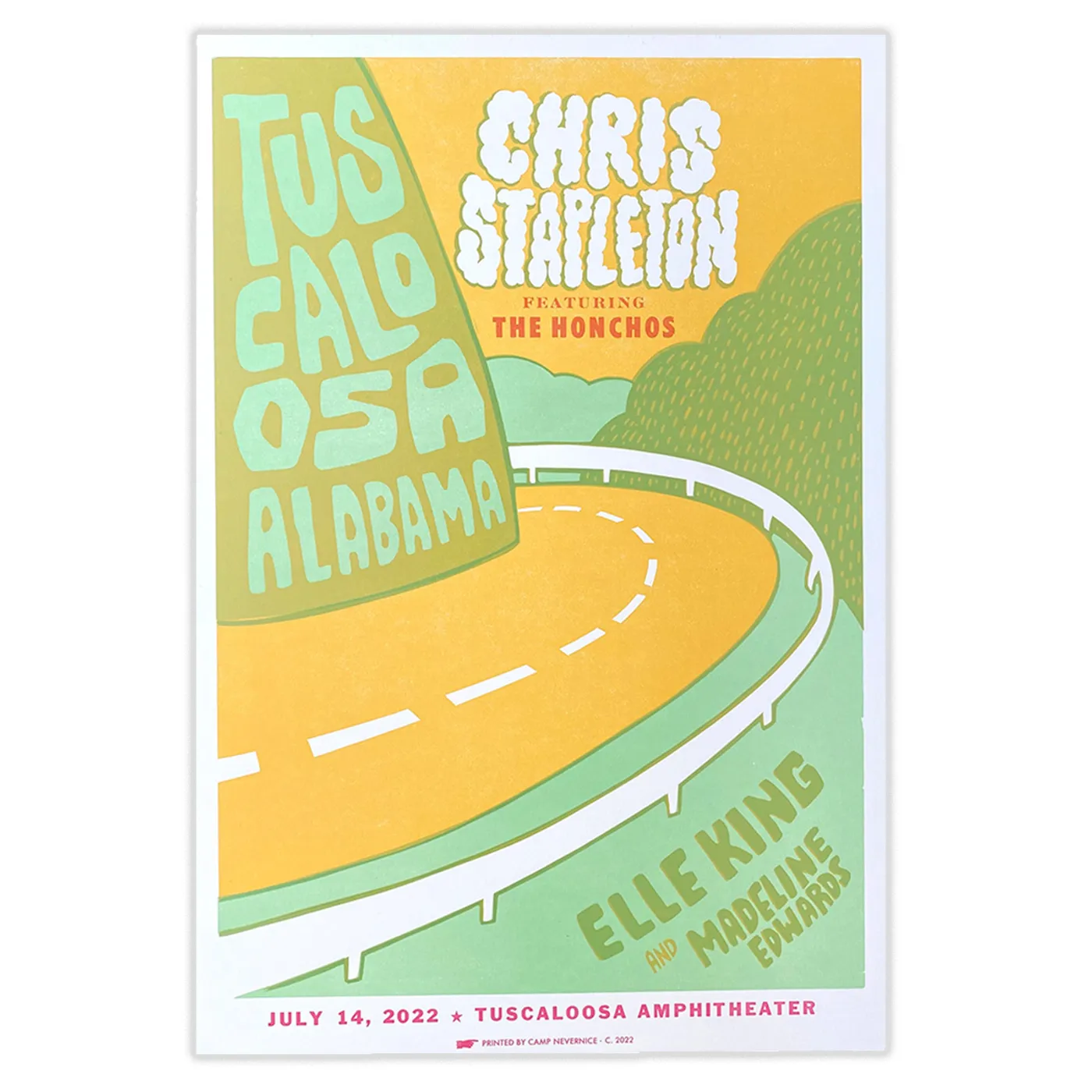 Chris Stapleton Show Poster  Tuscaloosa, AL  07/14/22
