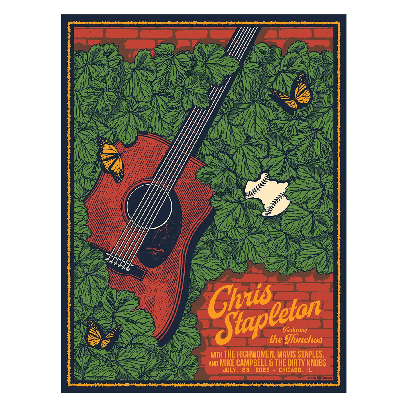 Chris Stapleton Show Poster – Chicago, IL – 07/23/22