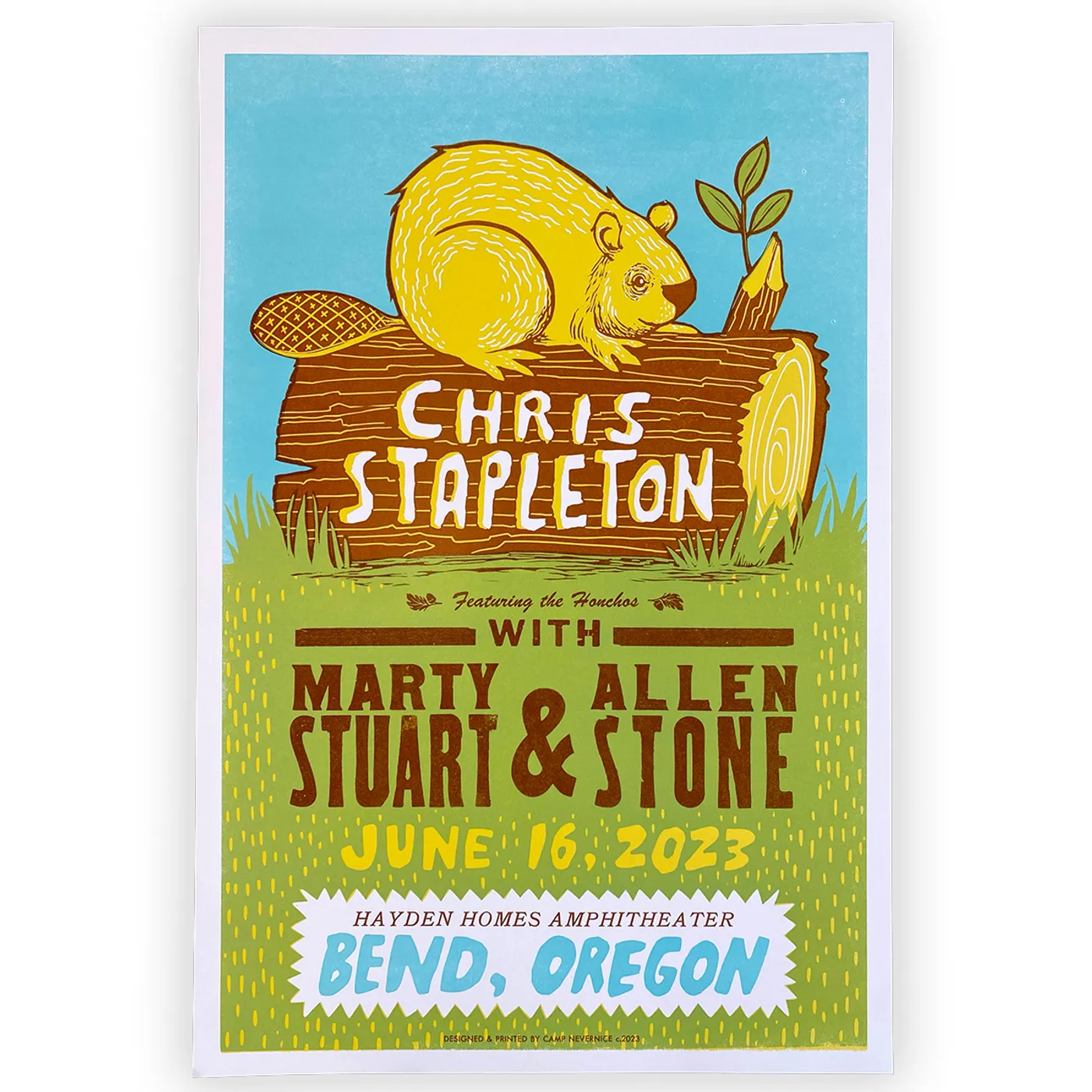 Chris Stapleton Show Poster – Bend, OR – 06/16/2023