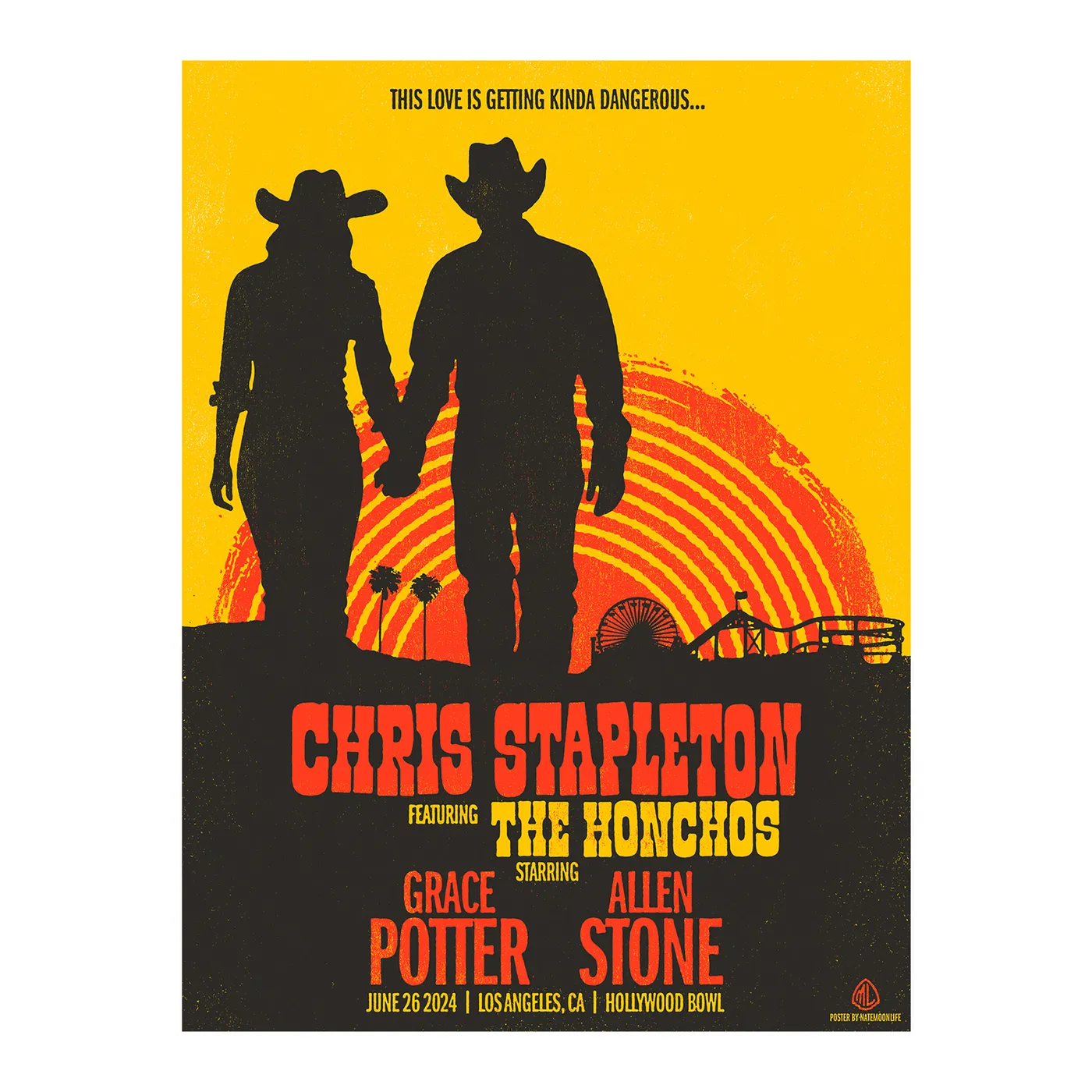Chris Stapleton Show Poster – Los Angeles, CA – 06/26/2024