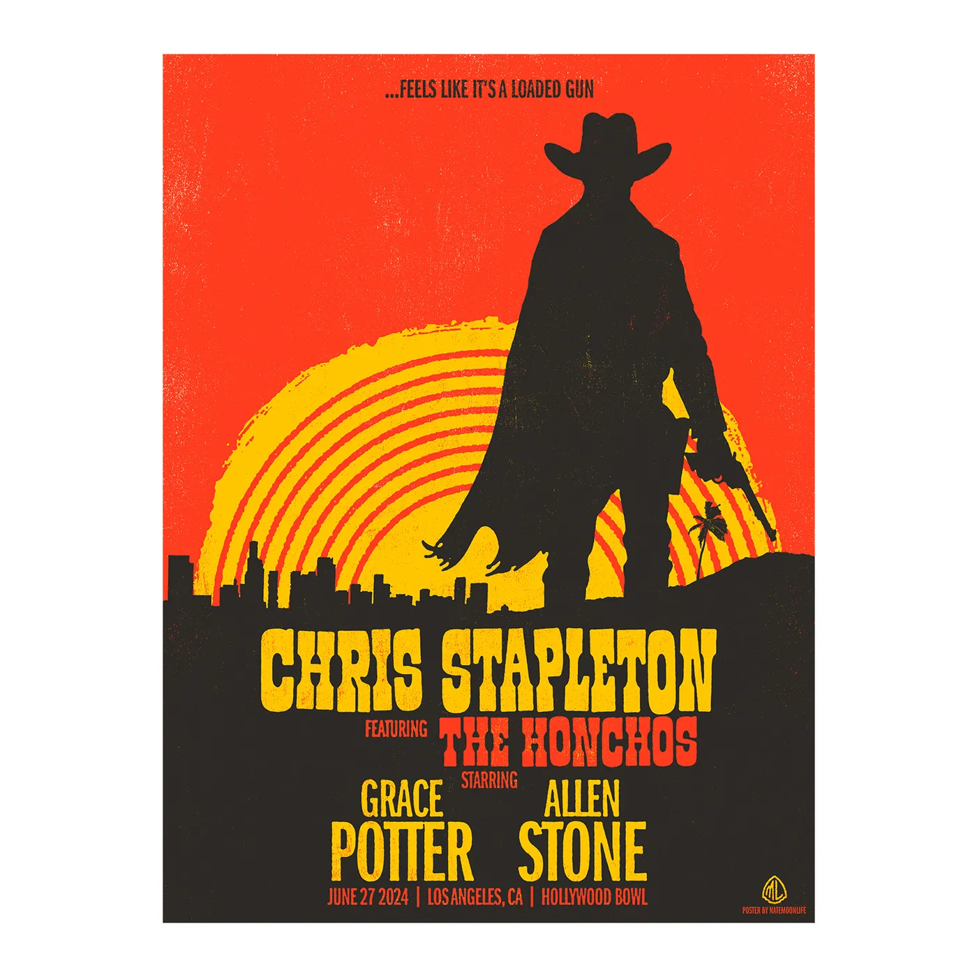 Chris Stapleton Show Poster  Los Angeles, CA  06/27/2024
