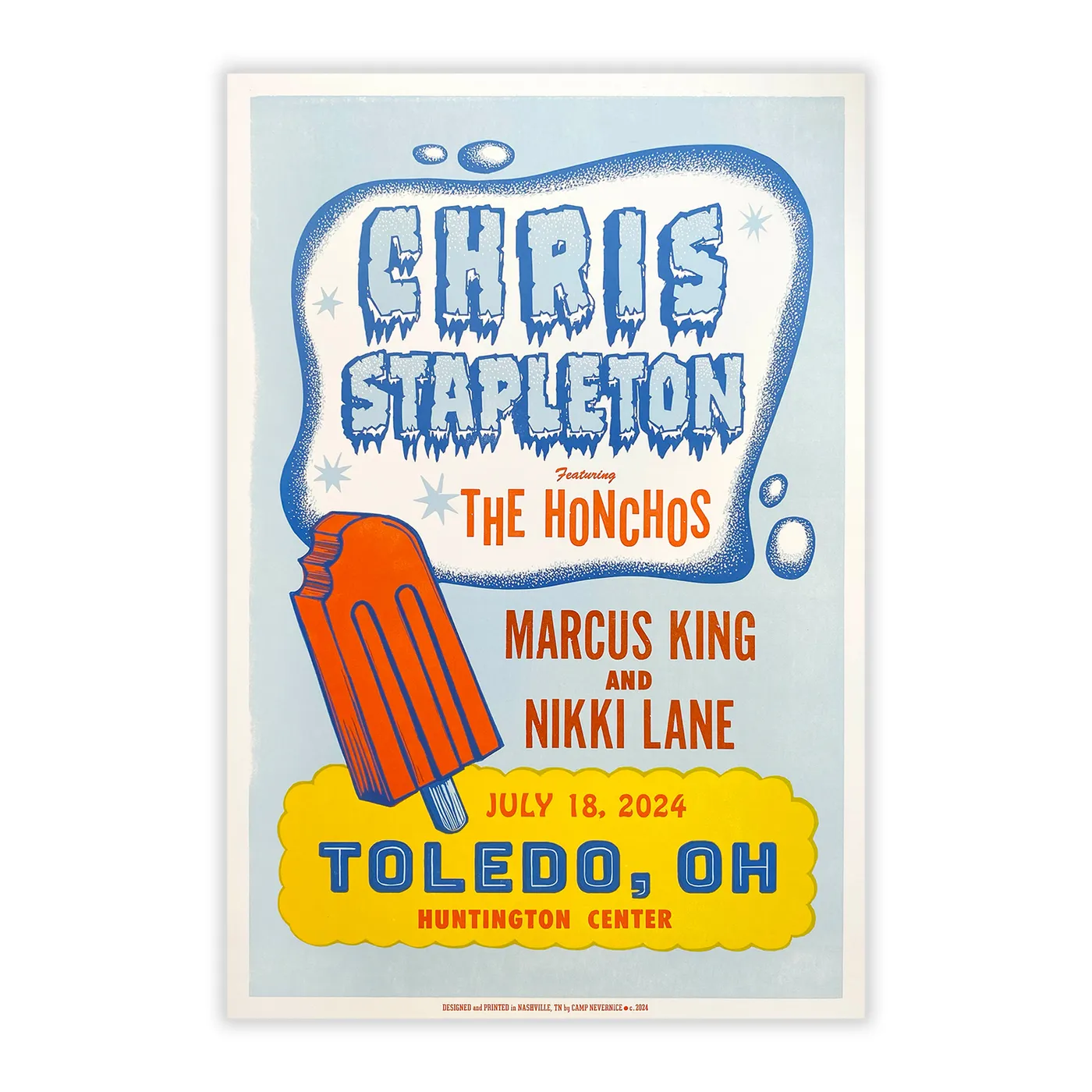Chris Stapleton Show Poster  Toledo, OH  07/18/2024