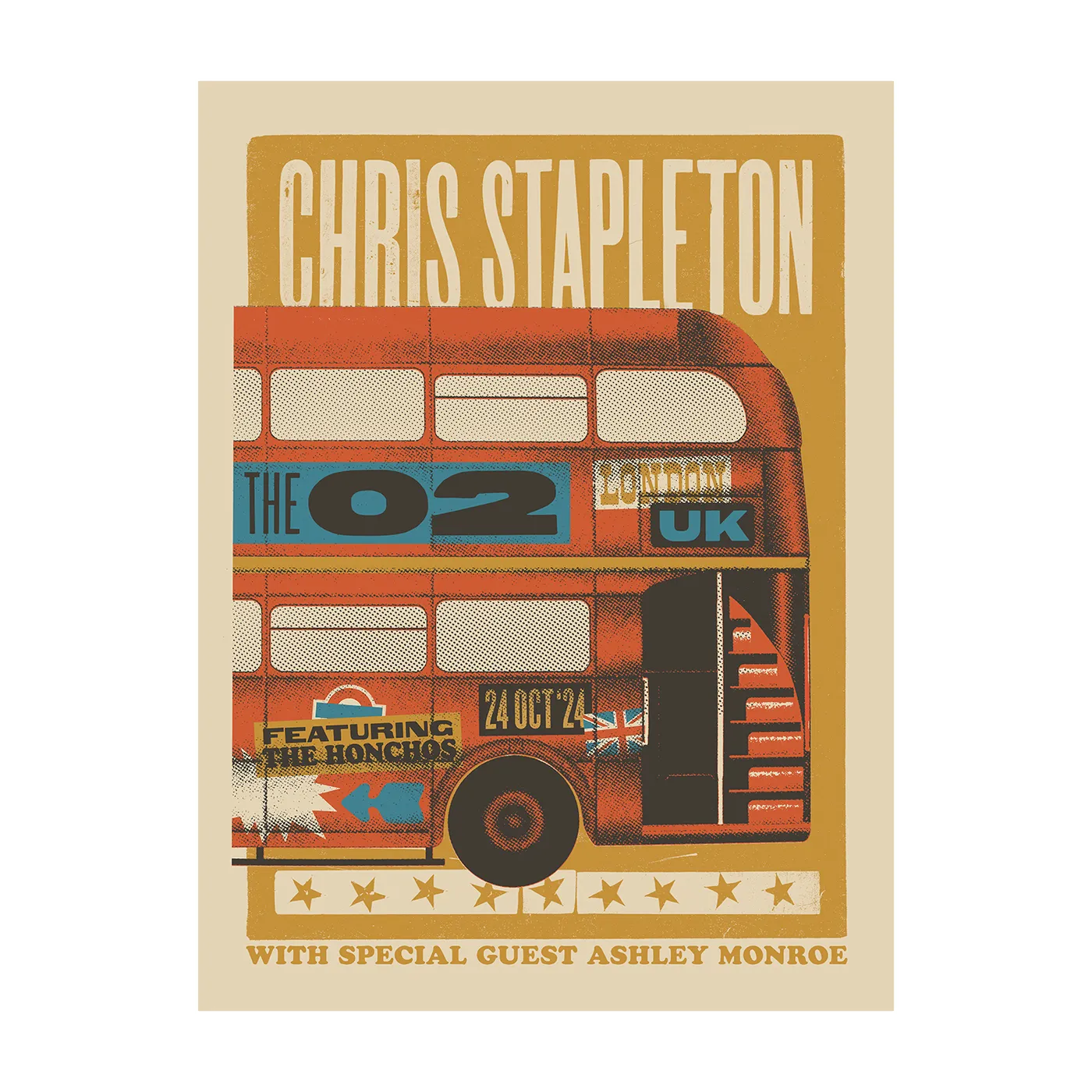 Chris Stapleton Show Poster London, UK 10/24/2024