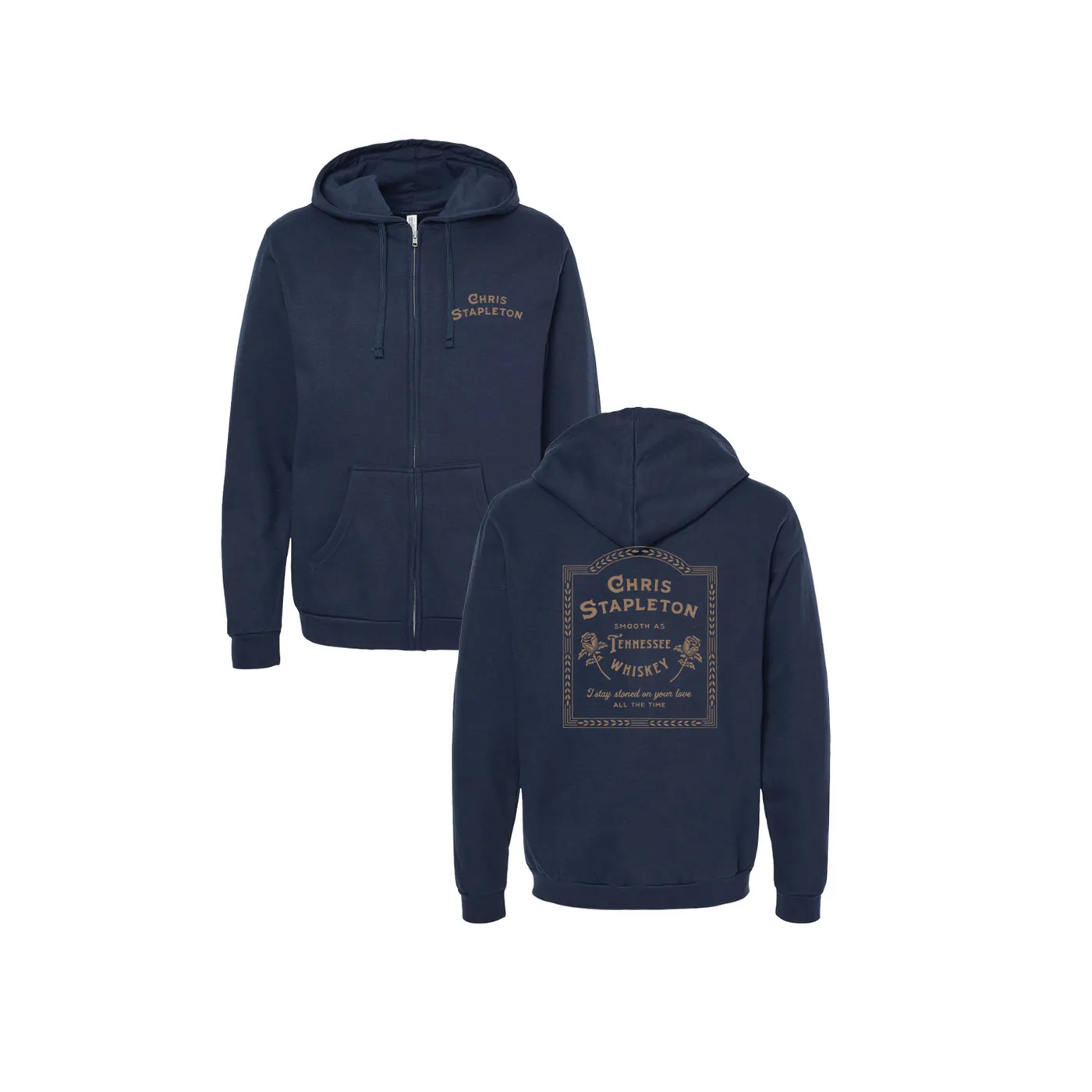Chris Stapleton Whiskey Lyric Zip Hoodie