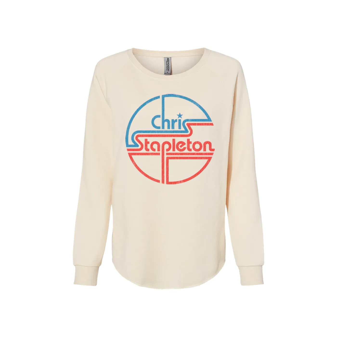 Chris Stapleton Ladies Circle Design Wave Wash Crewneck Sweatshirt