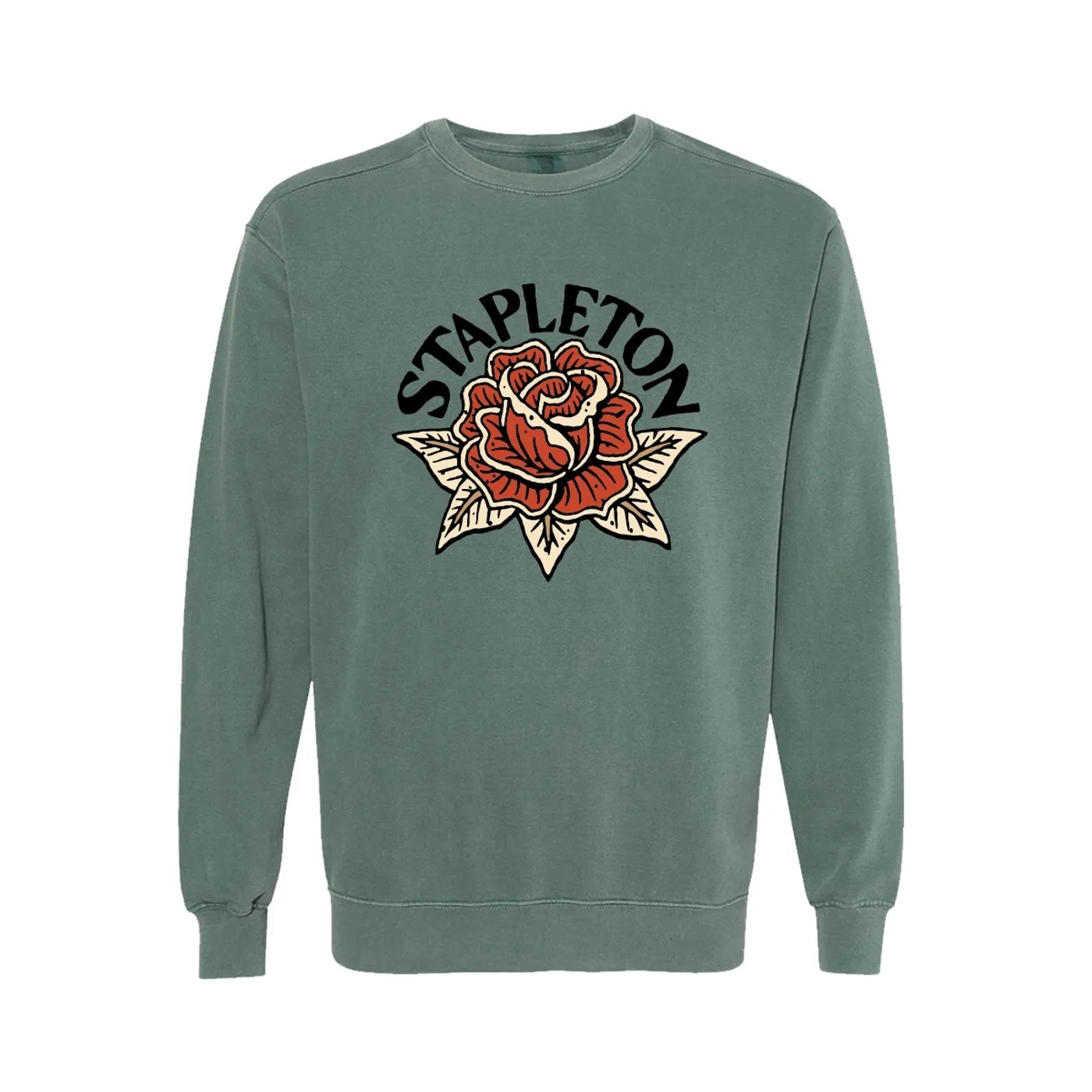 Chris Stapleton Stapleton Rose Unisex Garment Dyed Crewneck Sweatshirt