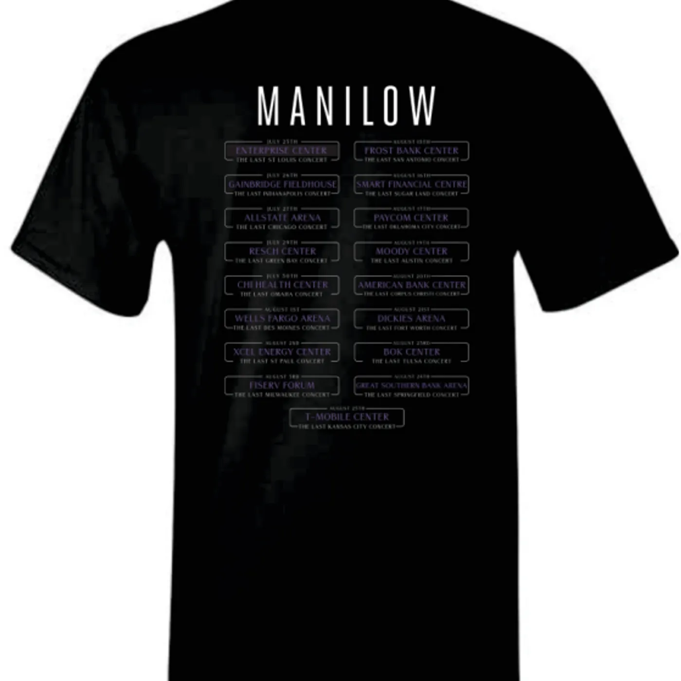 Barry Manilow Manilow '24 Tour T-shirt