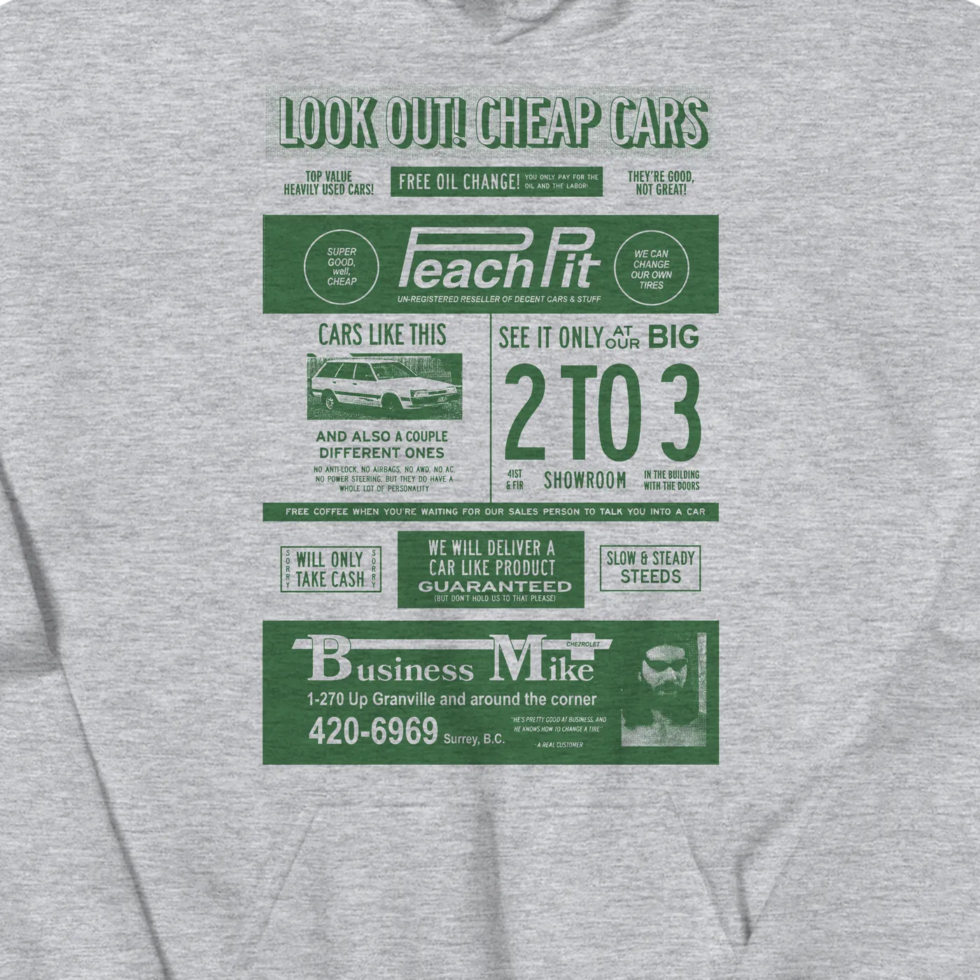 Peach Pit Newspaper Hoodie