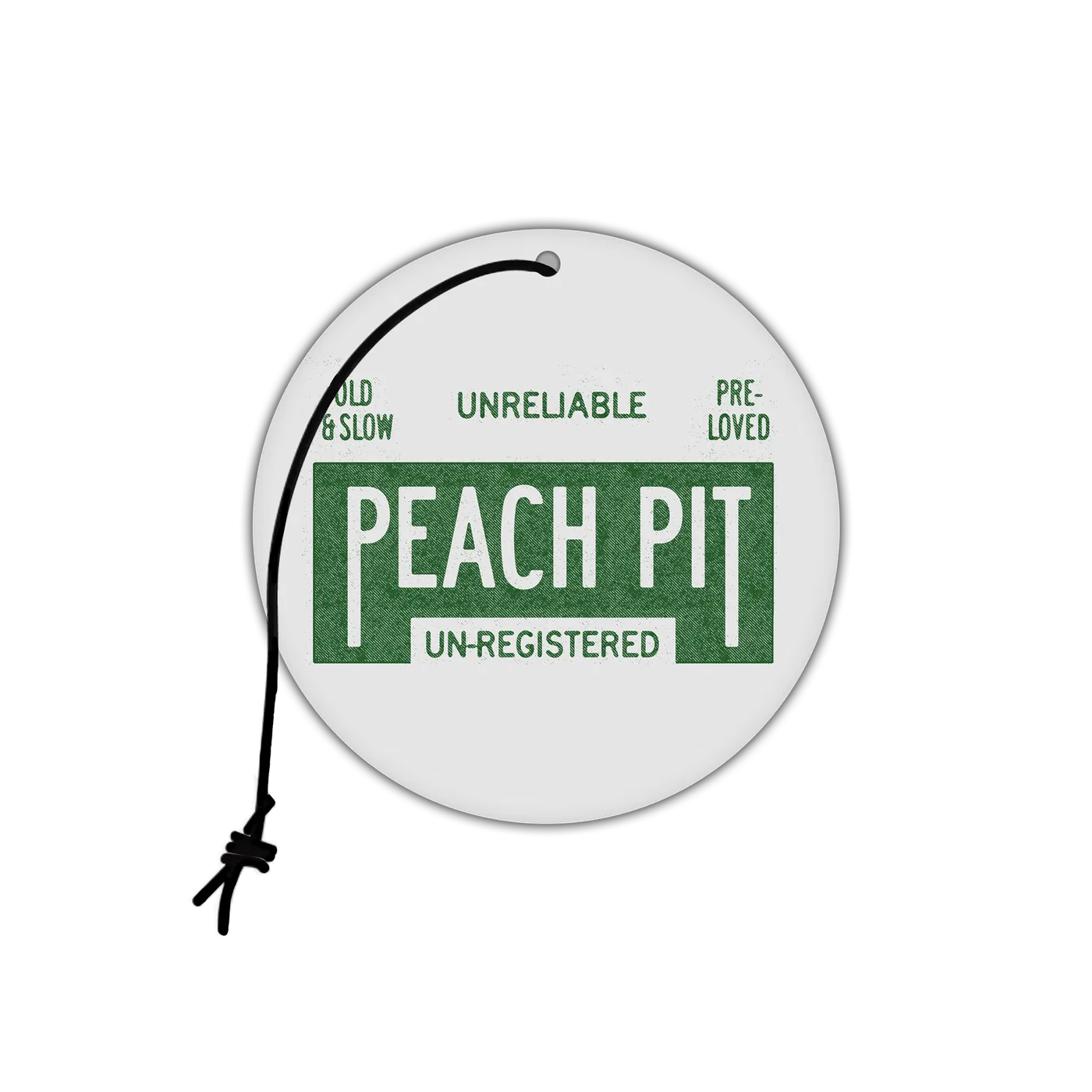 Peach Pit Newspaper Air Freshener