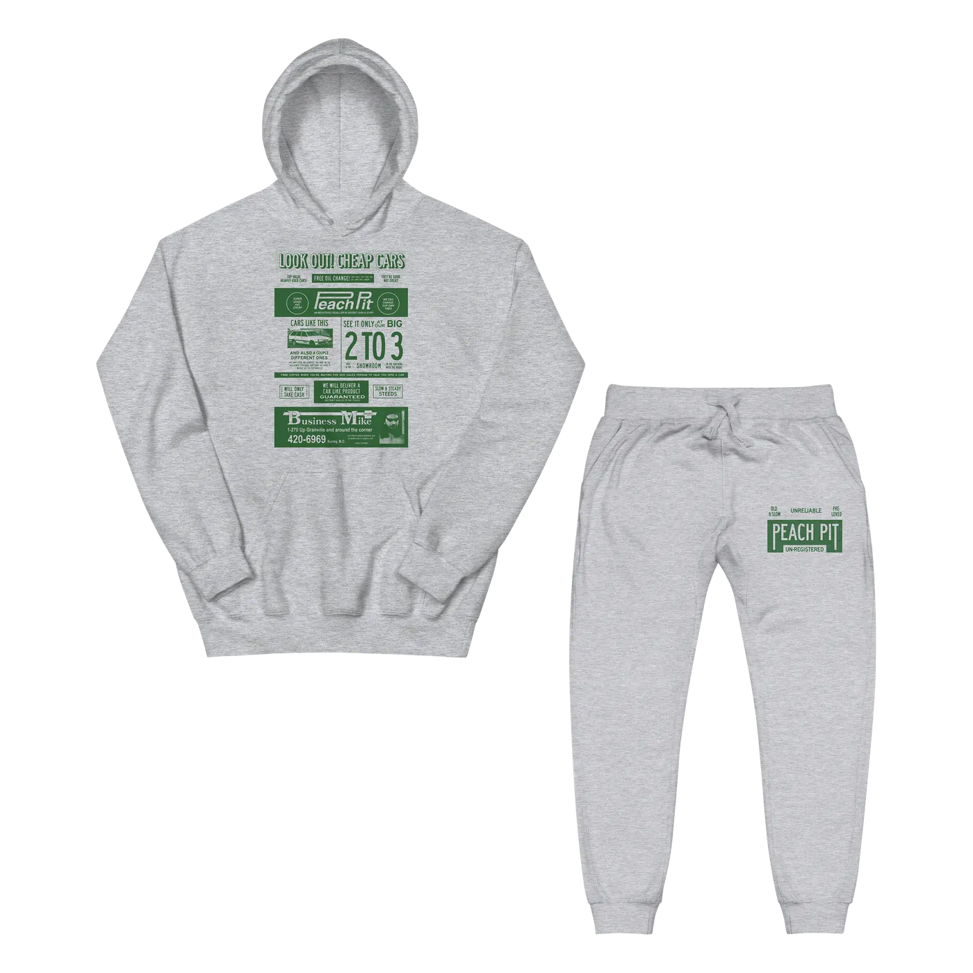 Peach Pit Newspaper Sweatsuit