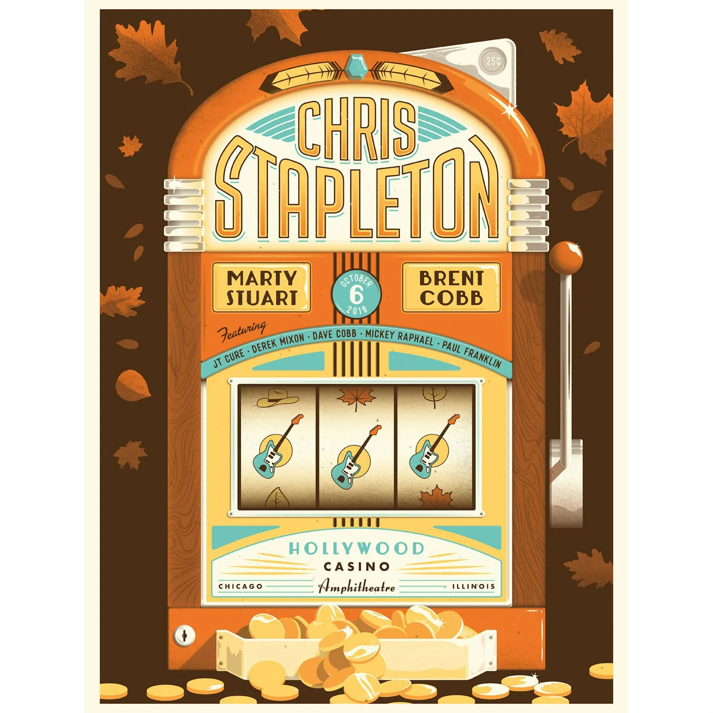 Chris Stapleton Show Poster – Chicago, IL 10/6/18