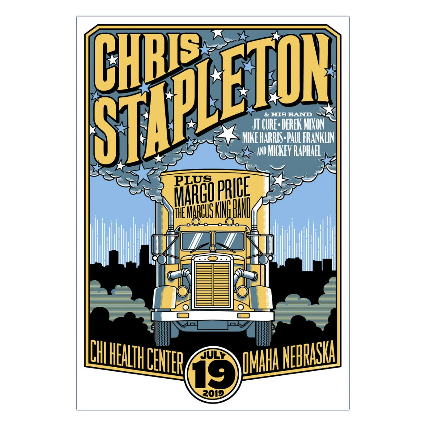 Chris Stapleton Show Poster   Omaha, NE 7/19/19