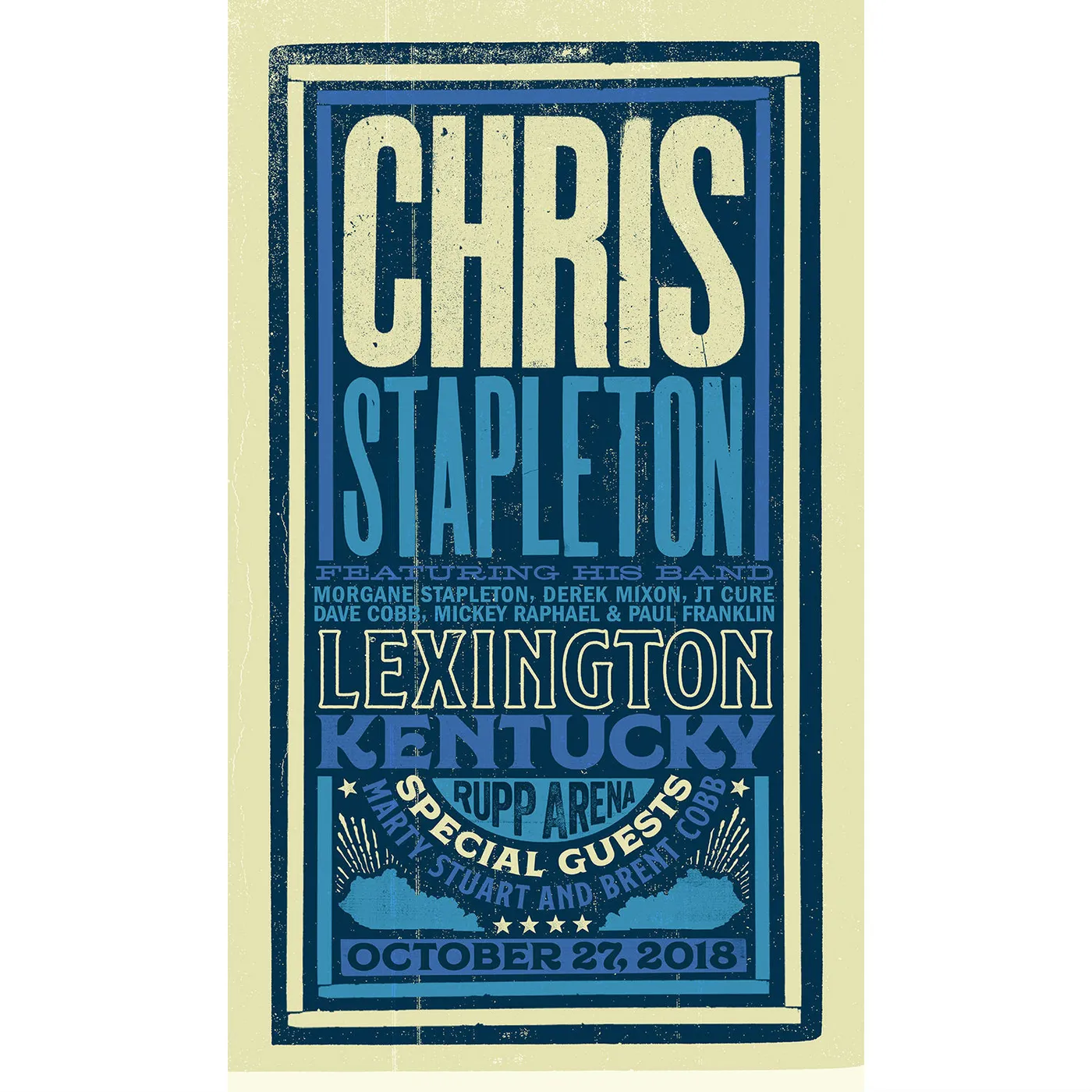 Chris Stapleton Show Poster – Lexington, KY 10/27/18