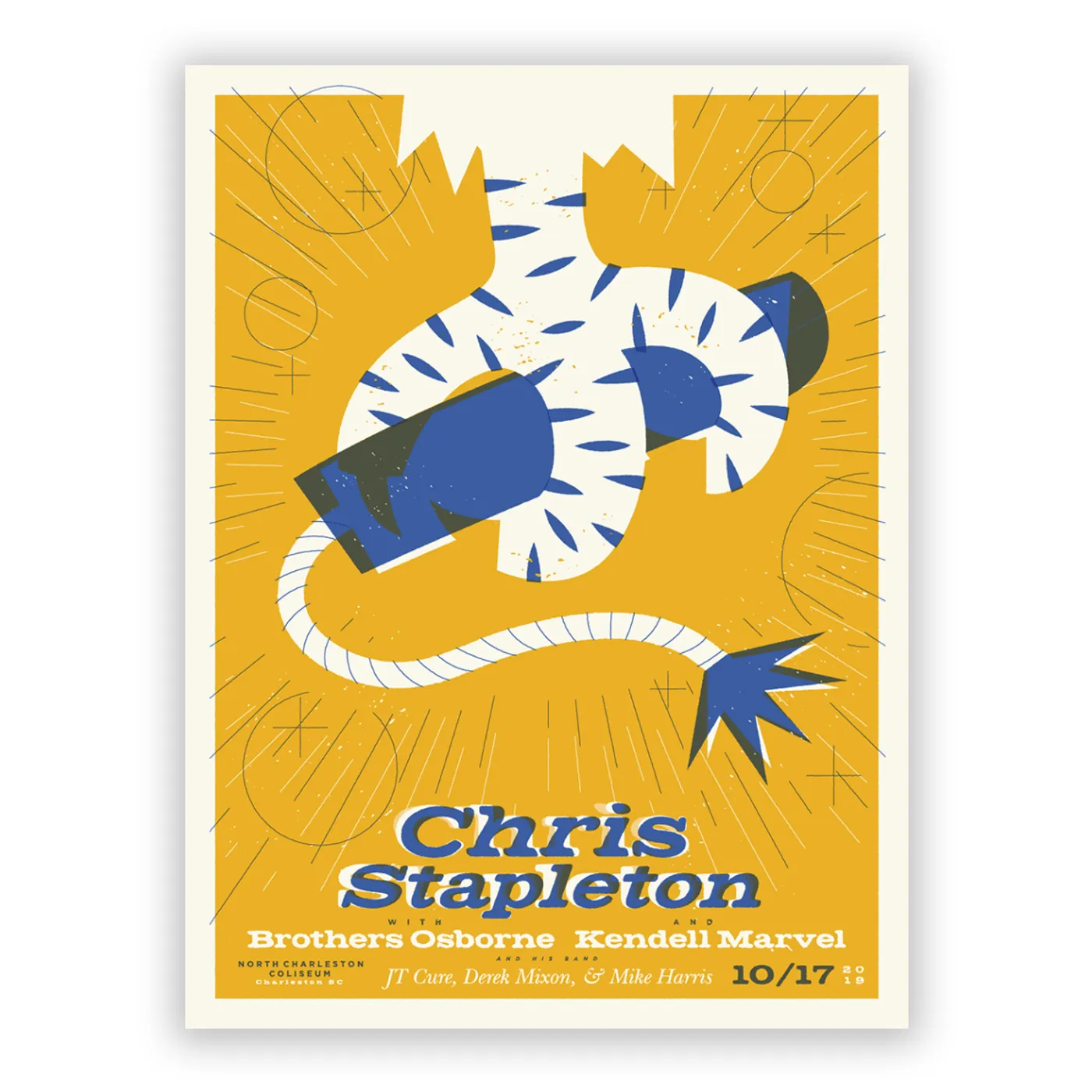 Chris Stapleton Show Poster   Charleston, SC 10/17/19