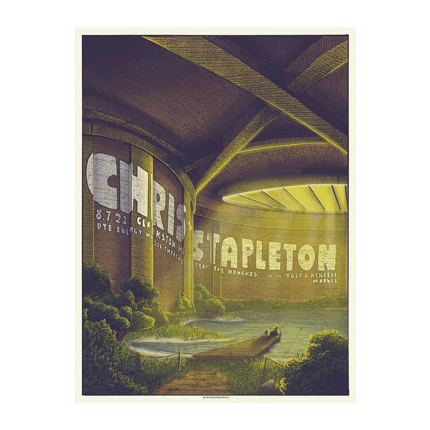 Chris Stapleton Show Poster   Clarkston, MI Night 2   08/07/21