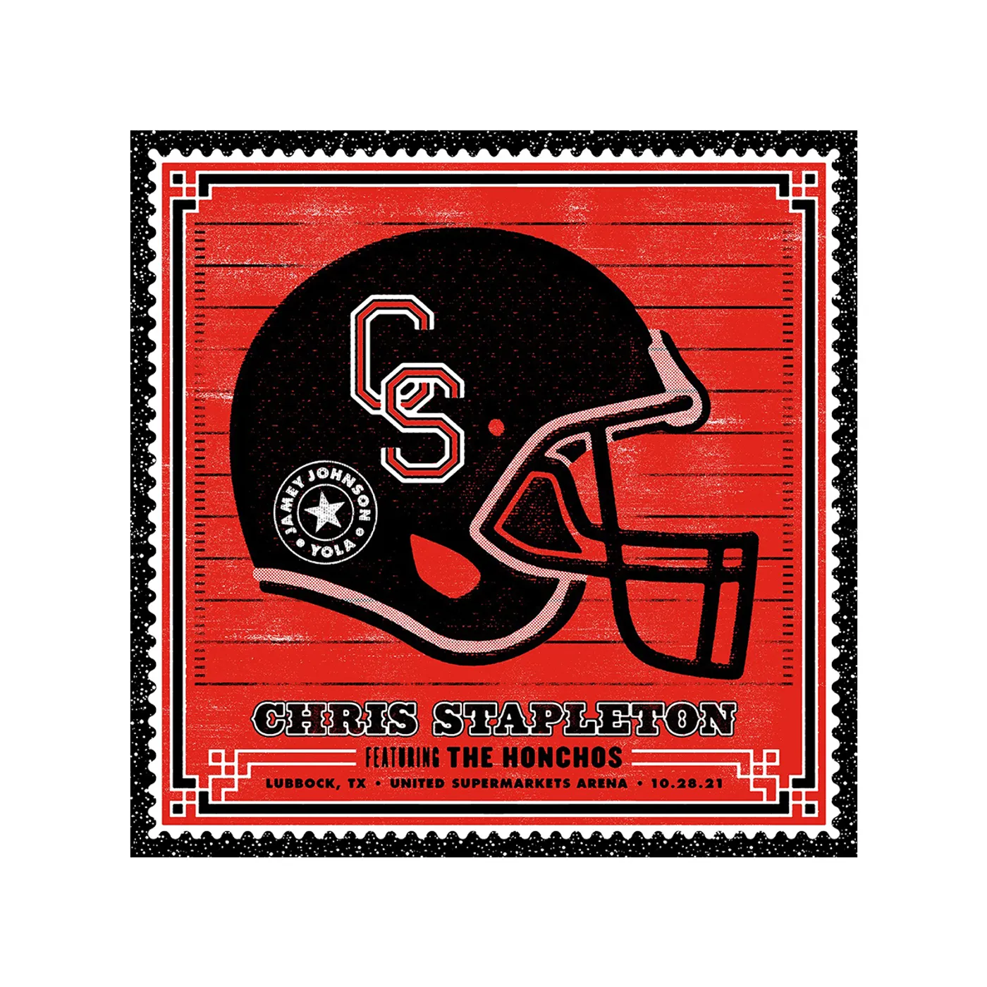 Chris Stapleton Show Poster- Lubbock, TX- 10/28/21