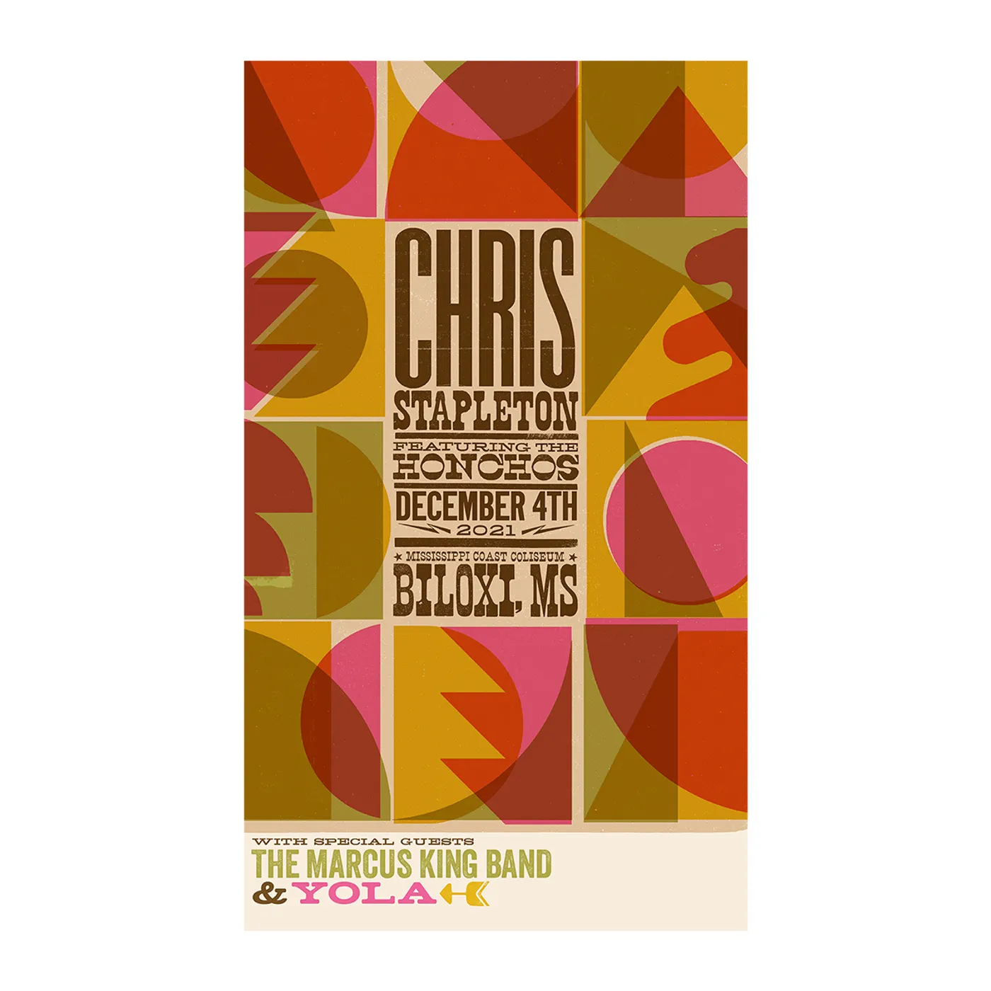 Chris Stapleton Show Poster – Biloxi, MS – 12/04/21