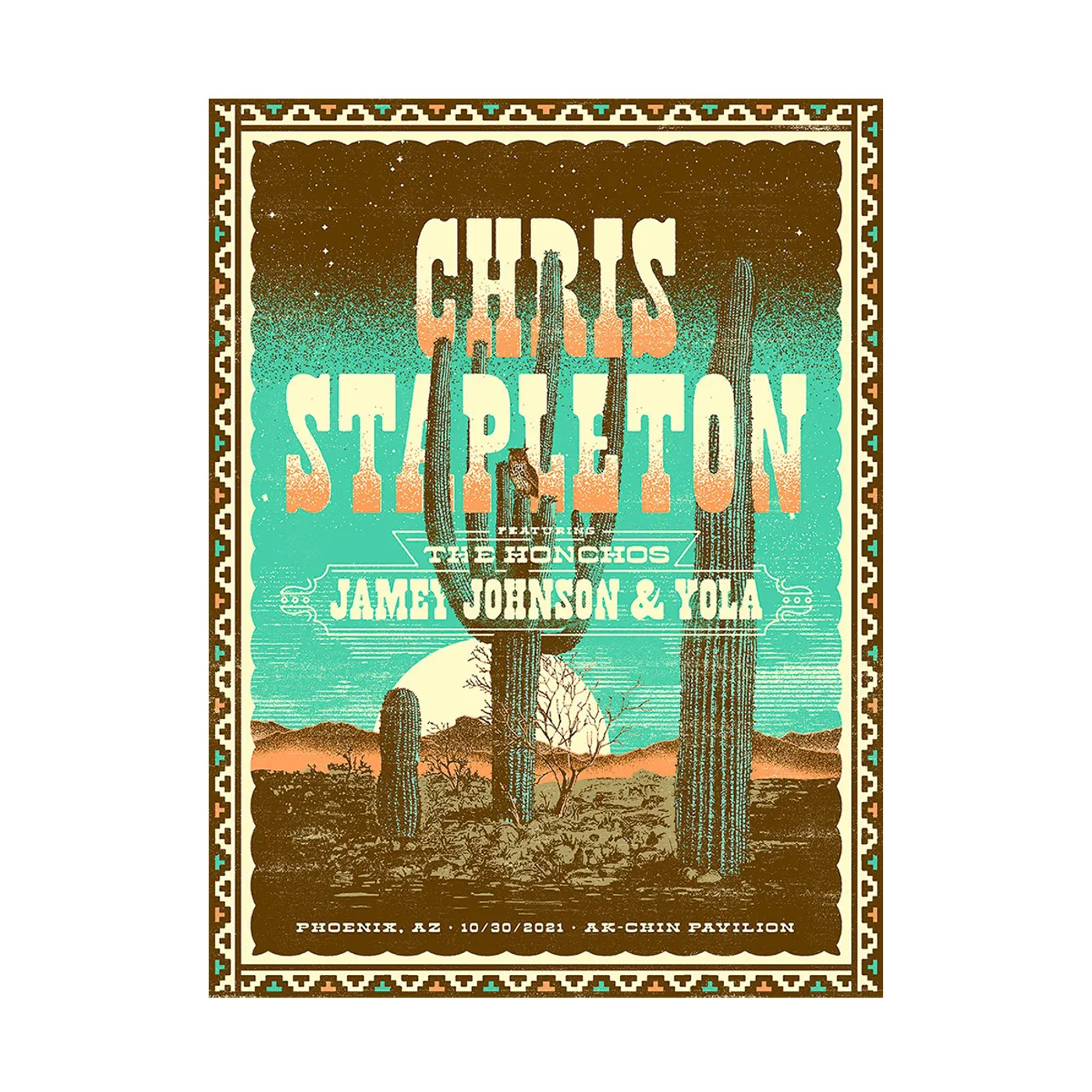 Chris Stapleton Show Poster – Phoenix, AZ – 10/30/21