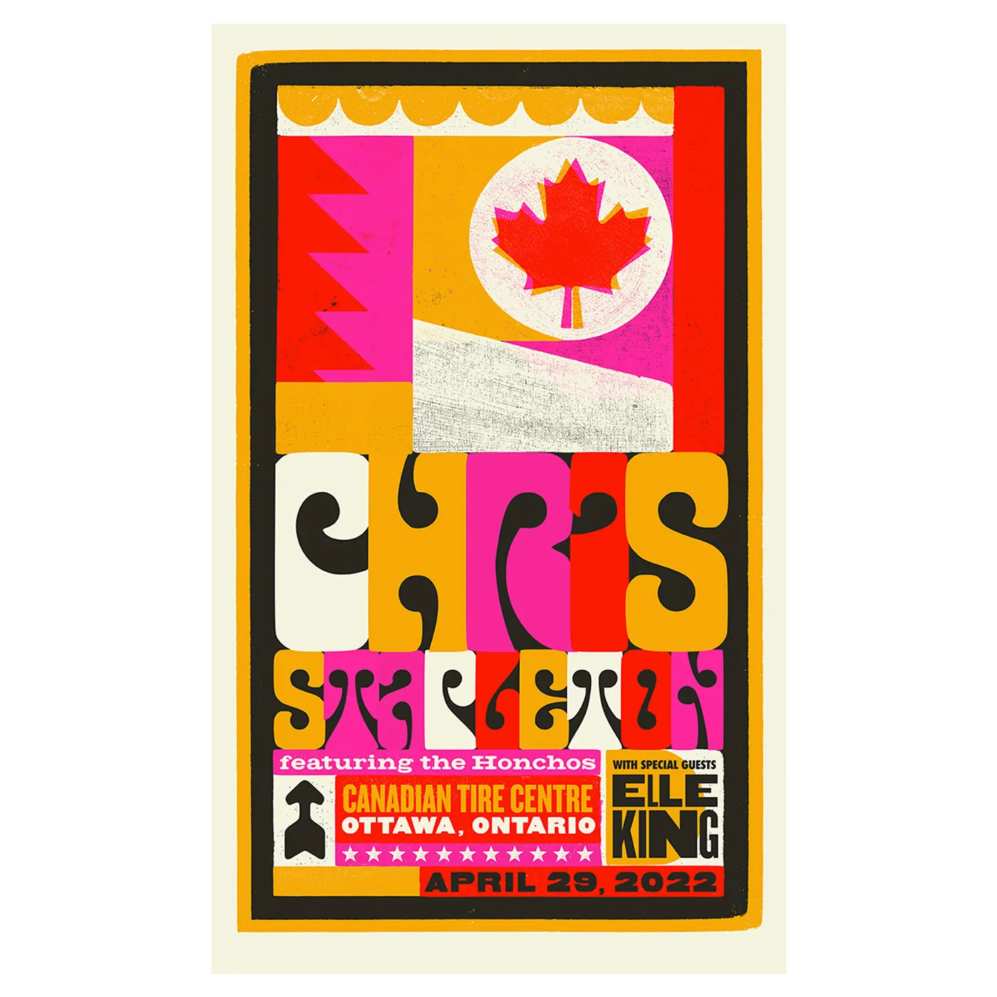Chris Stapleton Show Poster  Ottawa, ON  04/29/22