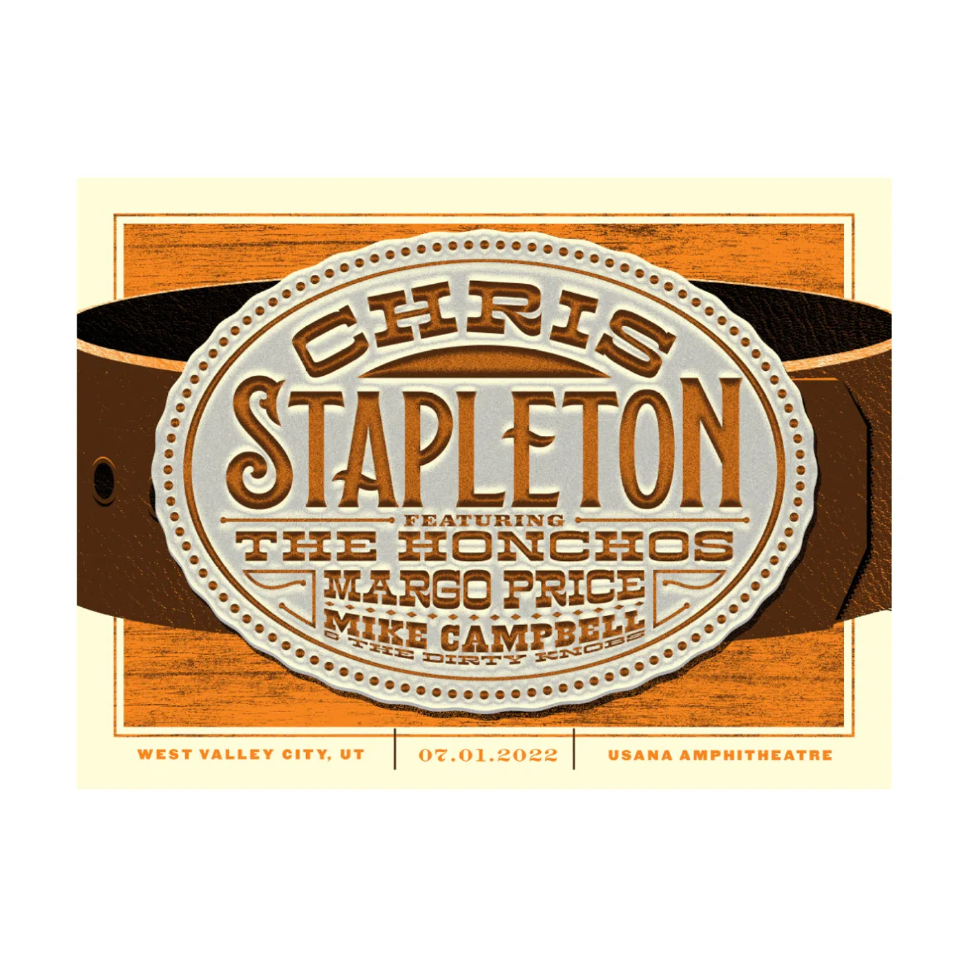 Chris Stapleton Show Poster – West Valley City, UT – 07/01/22