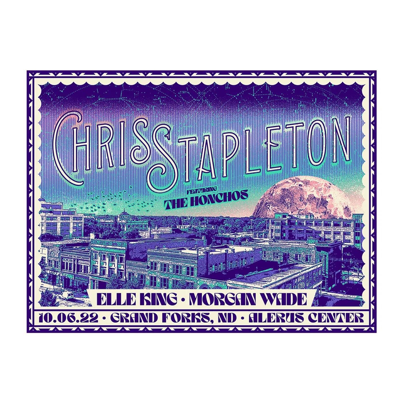 Chris Stapleton Show Poster – Grand Forks, ND – 10/06/22