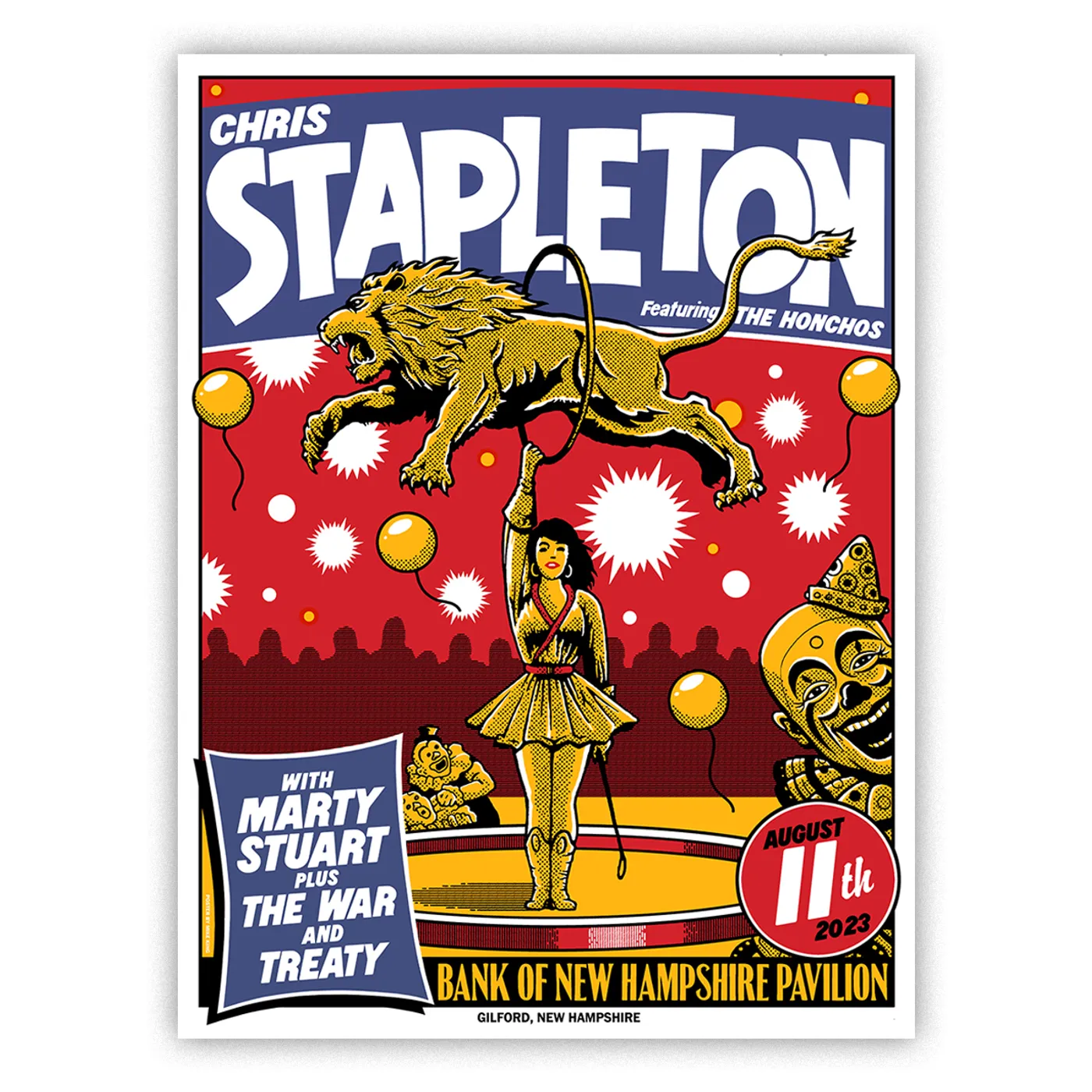 Chris Stapleton Show Poster – Gilford, NH – 08/11/2023