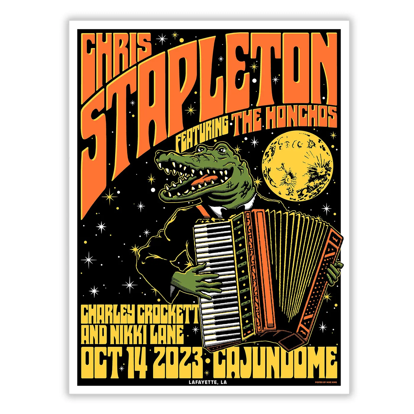 Chris Stapleton Show Poster – Lafayette, LA – 10/14/2023