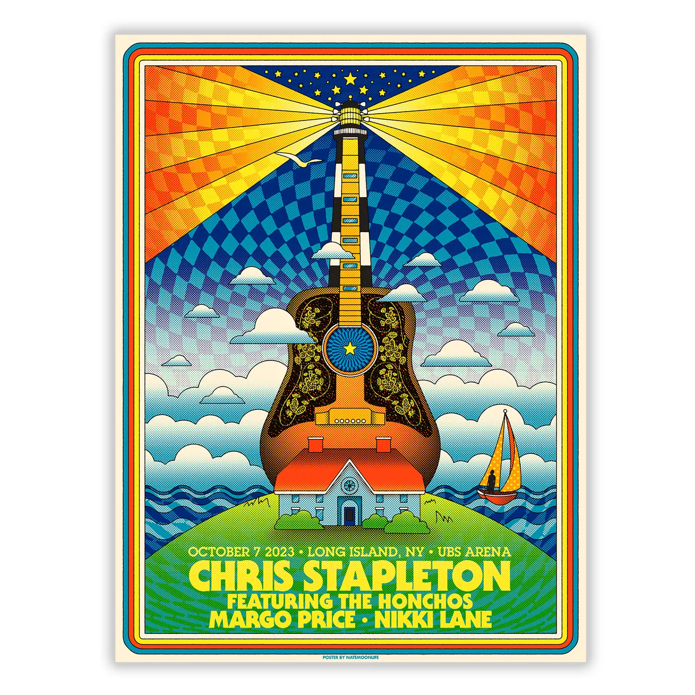 Chris Stapleton Show Poster – Long Island, NY – 10/07/2023