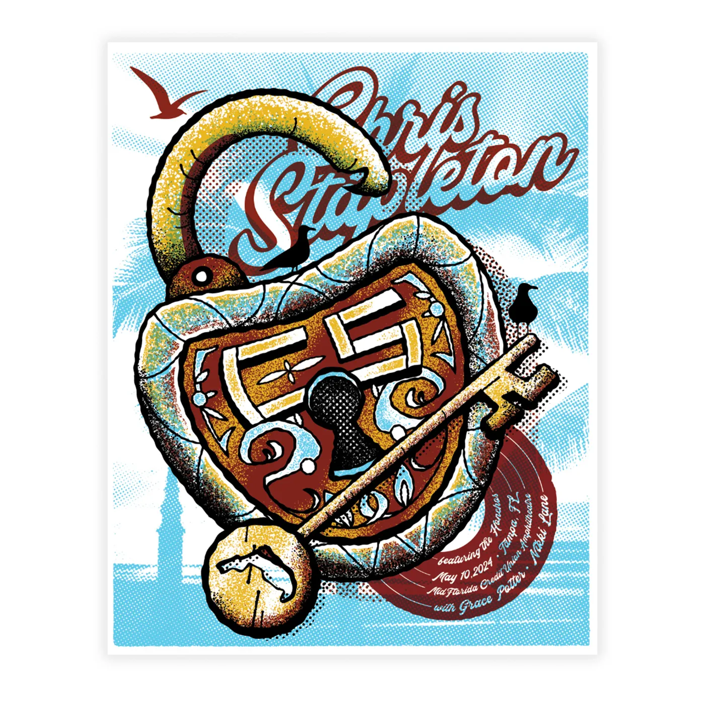 Chris Stapleton Show Poster  Tampa, FL  05/10/2024