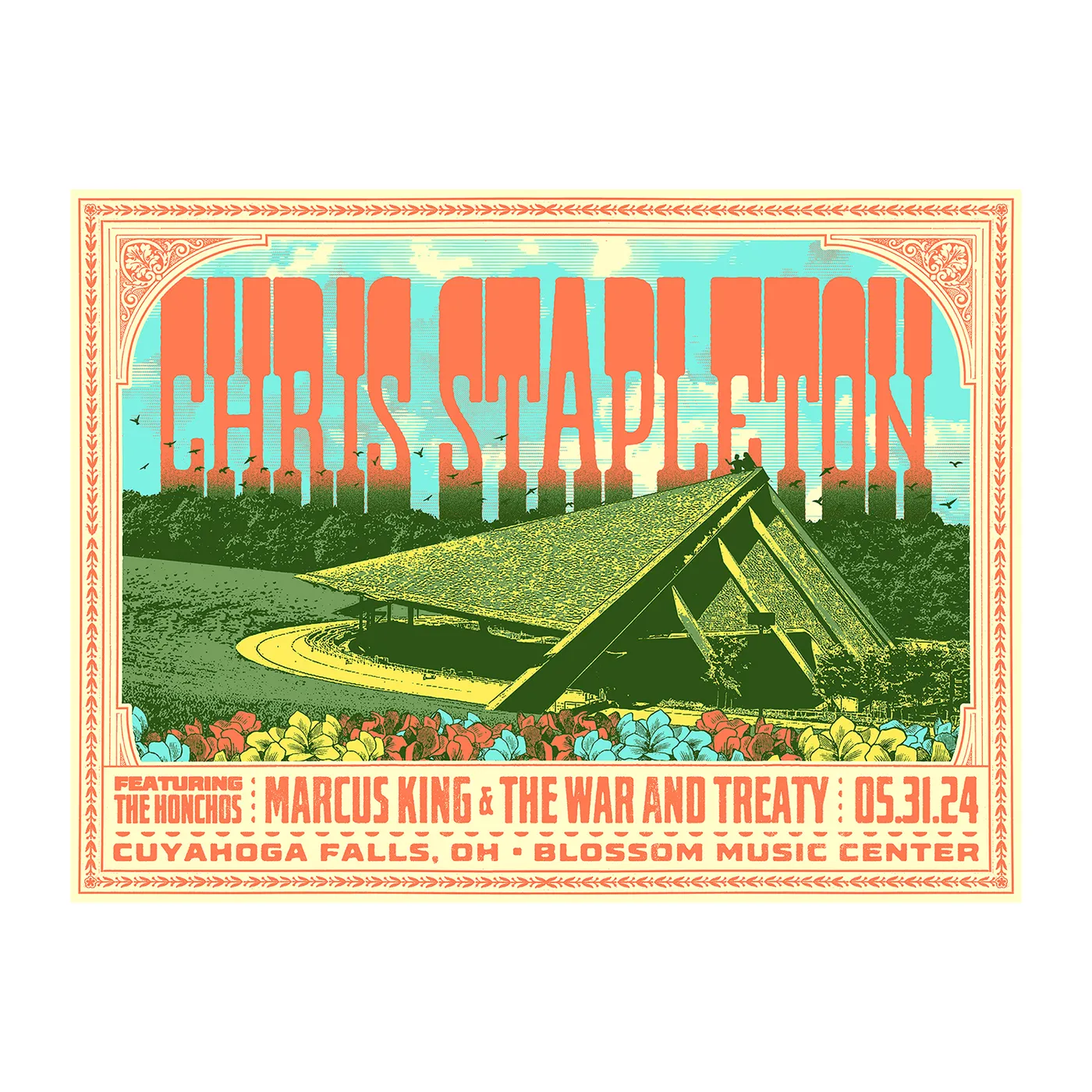 Chris Stapleton Show Poster – Cuyahoga Falls, OH – 05/31/2024