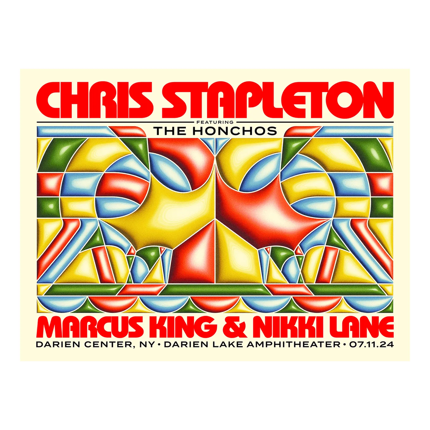 Chris Stapleton Show Poster  Darien Center, NY  07/11/2024