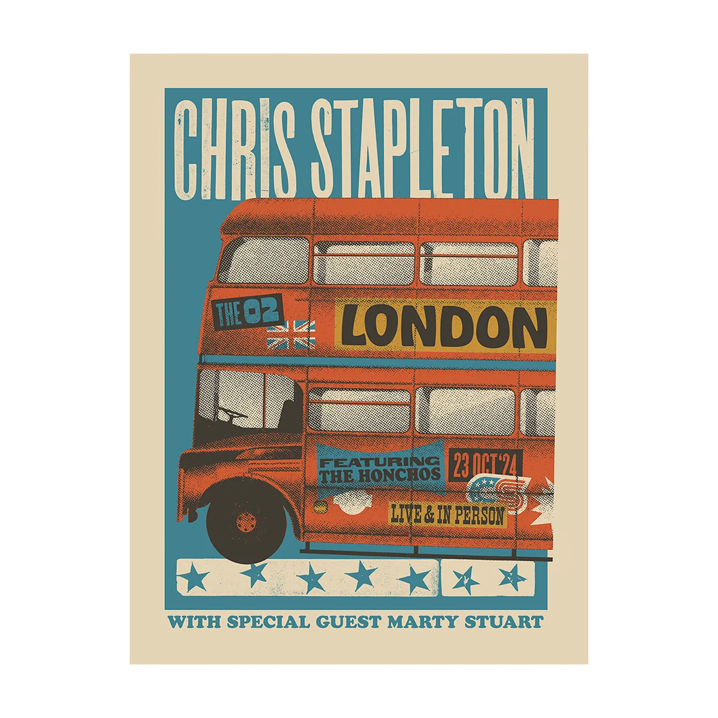 Chris Stapleton Show Poster  London, UK  10/23/2024
