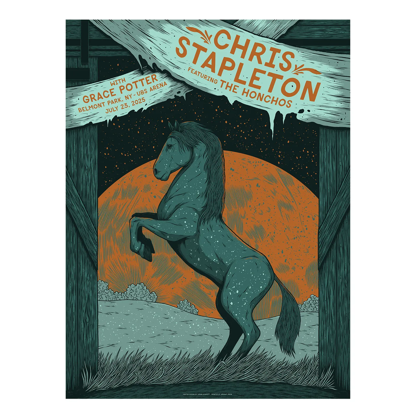 Chris Stapleton Show Poster  Belmont Park, NY  07/23/2025